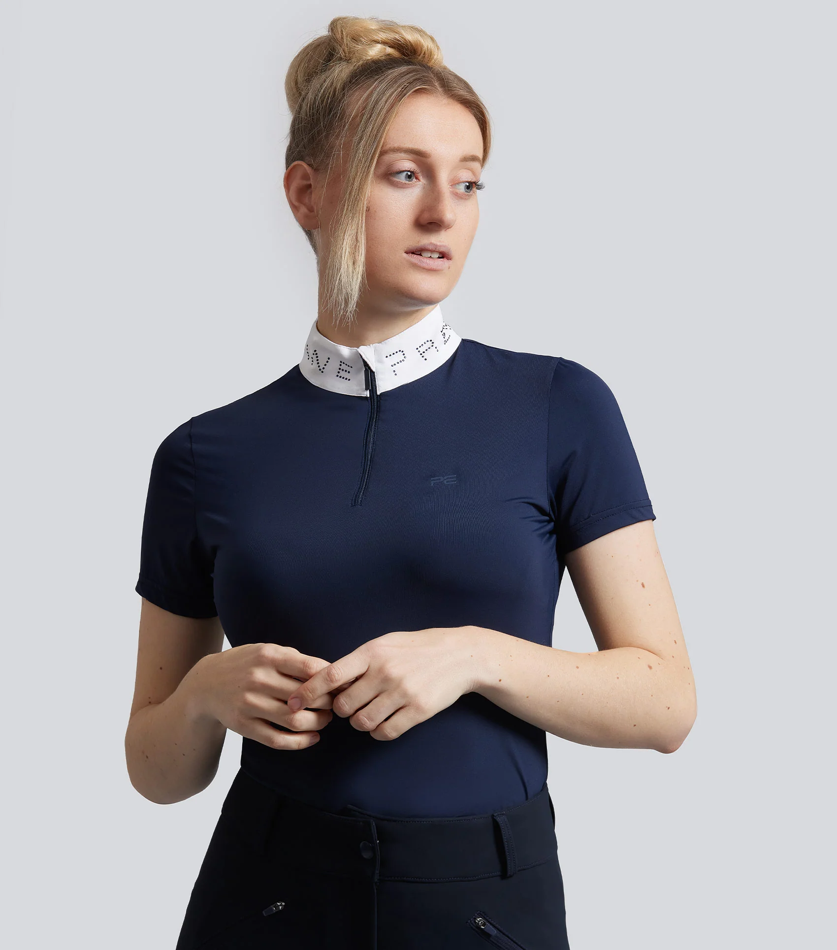 SALE - Andria Womens Short Sleeve Riding Top Navy
