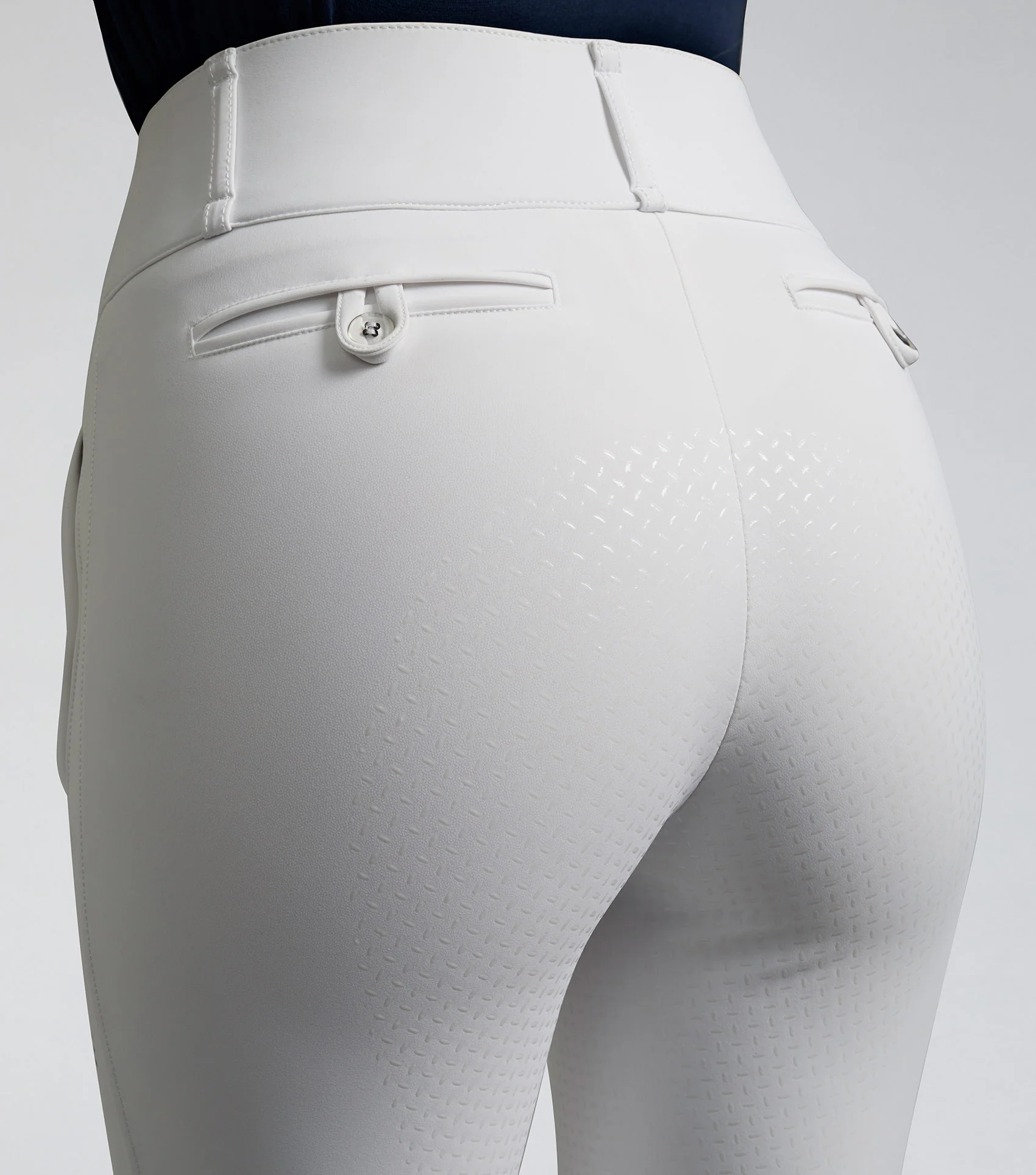SALE - Aradina Ladies Full Seat Gel Competition Riding Breeches White - Image 4
