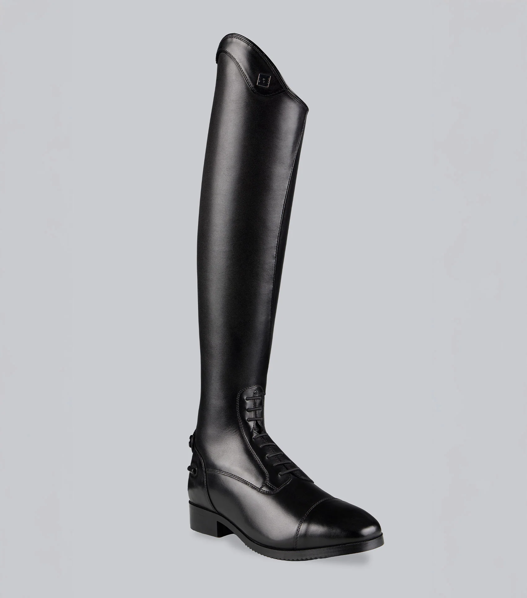 Ballotade Leather Field Tall Riding Boots Black