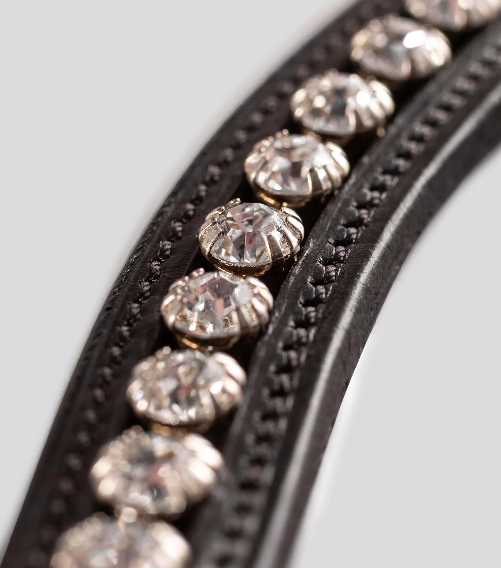 Bellissima Shaped Diamante Browband Brown - Image 3