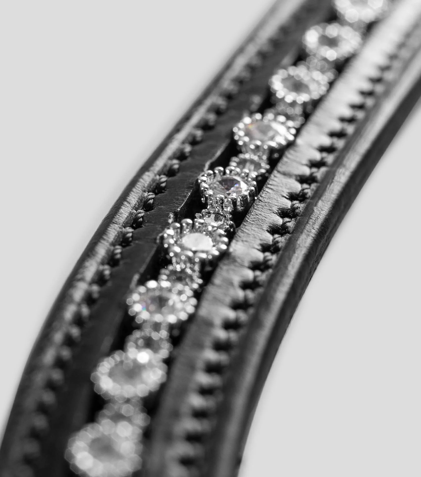 Bergamo Shaped Diamante Browband Black - Image 3