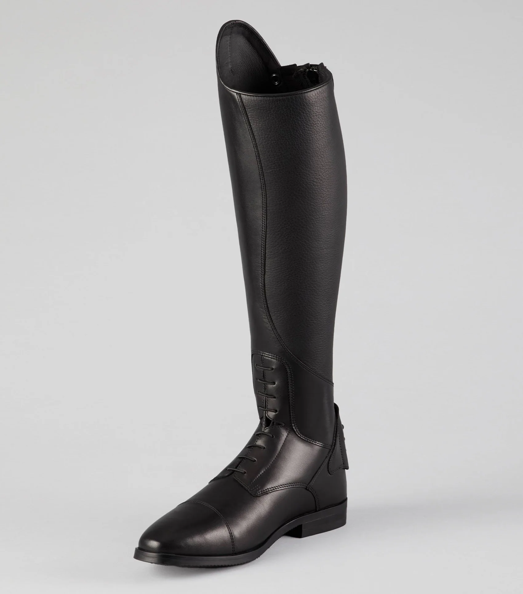 Botero Mens Leather Field Tall Riding Boots Black - Image 6