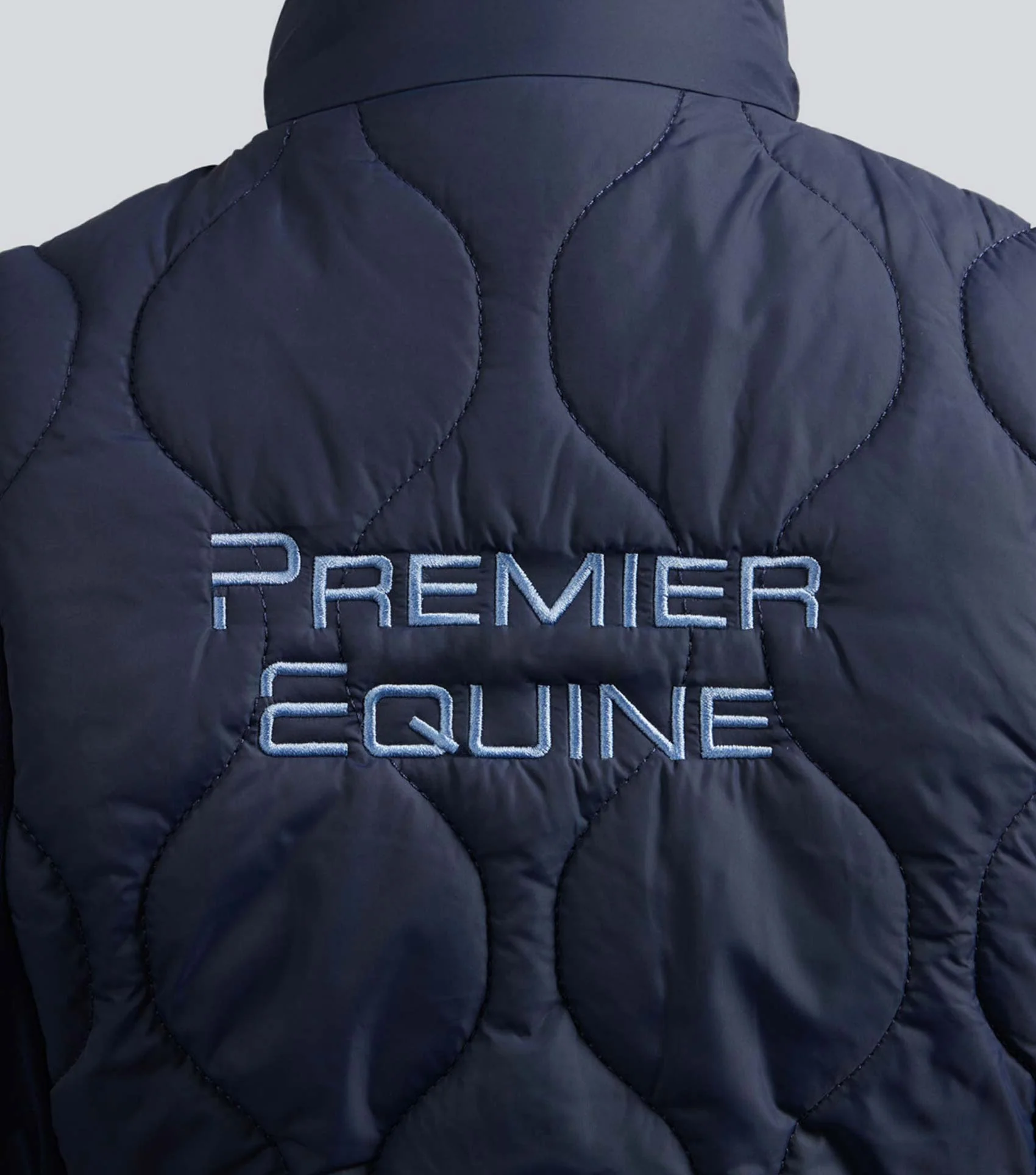SALE - Campani Womens Quilted Riding Jacket Navy - Image 3