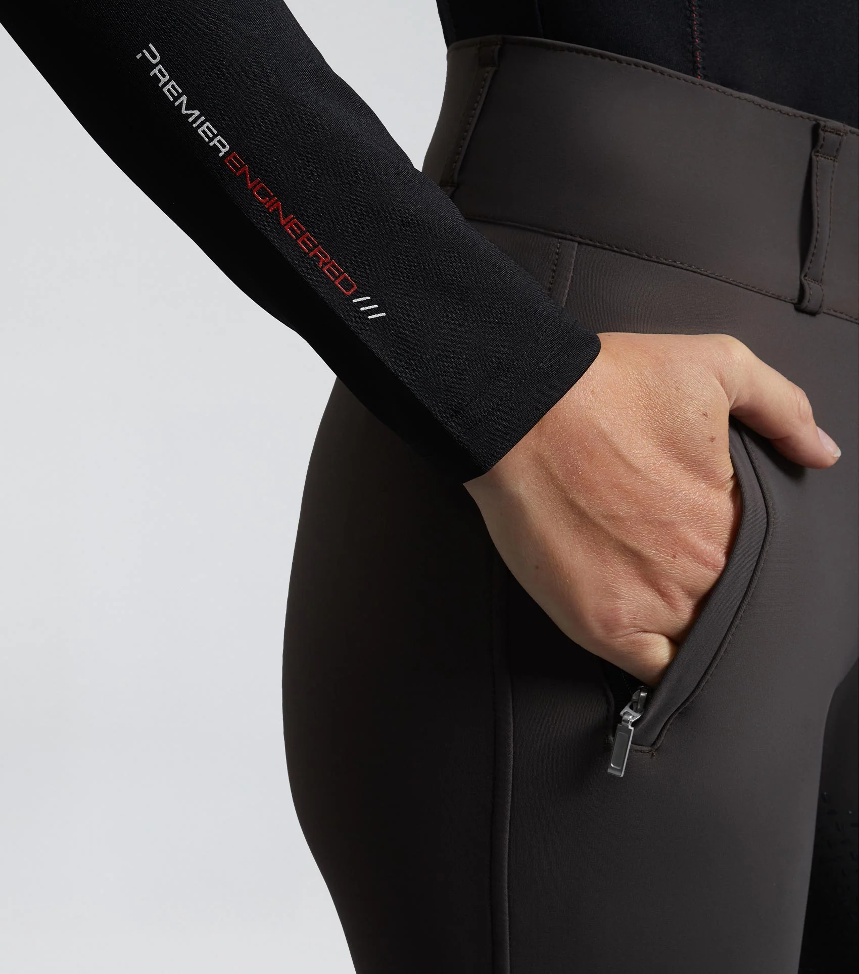 SALE - Carapello Ladies Full Seat Gel Riding Breeches Liquorice - Image 3