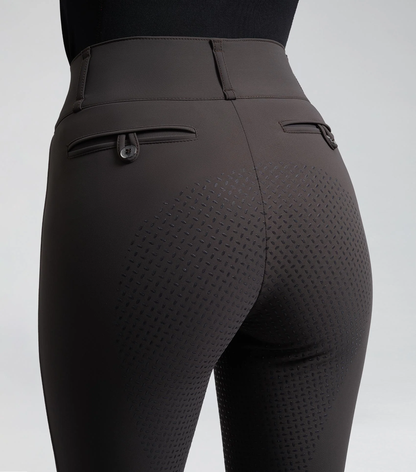 SALE - Carapello Ladies Full Seat Gel Riding Breeches Liquorice - Image 4