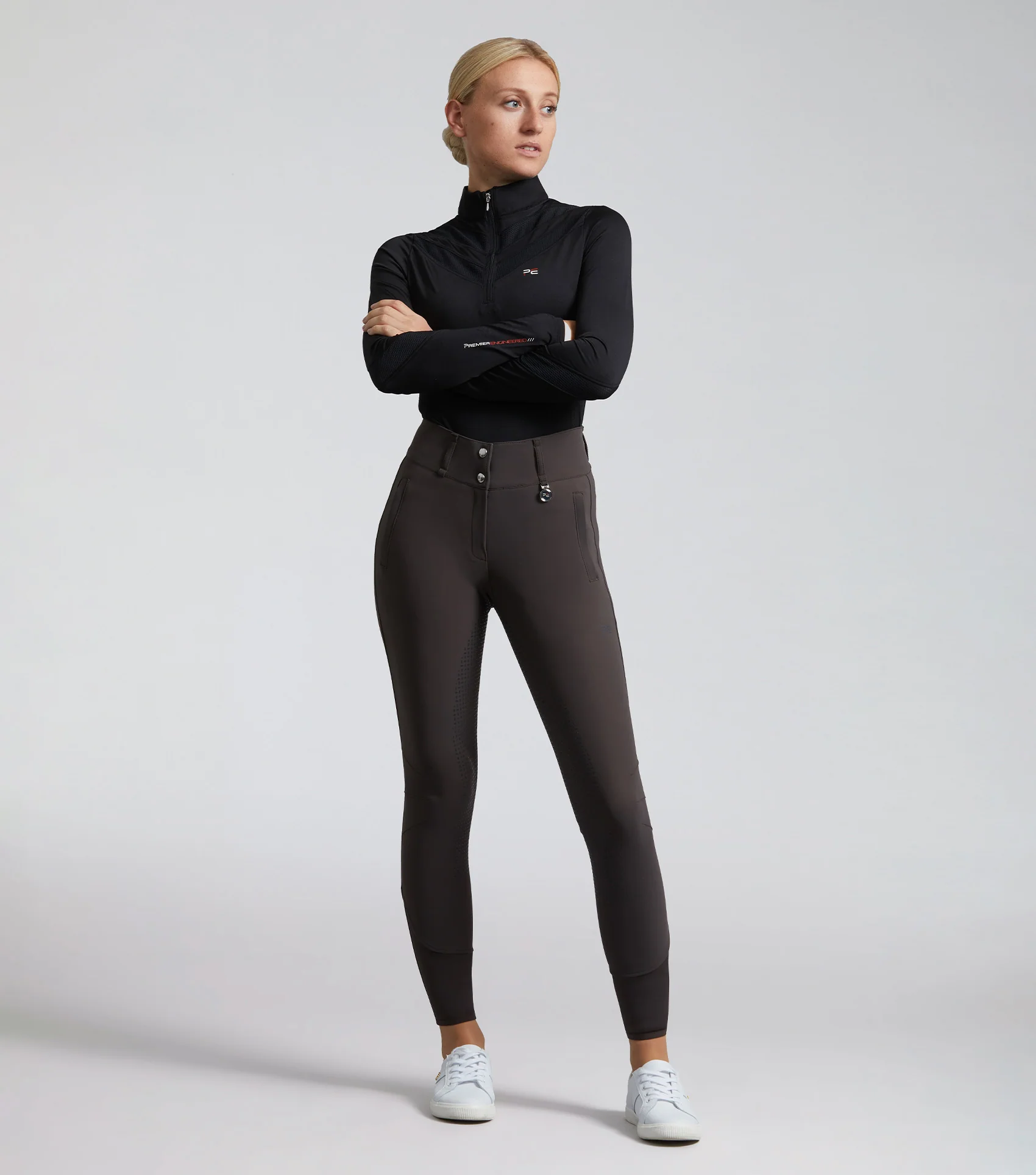 SALE - Carapello Ladies Full Seat Gel Riding Breeches Liquorice - Image 6