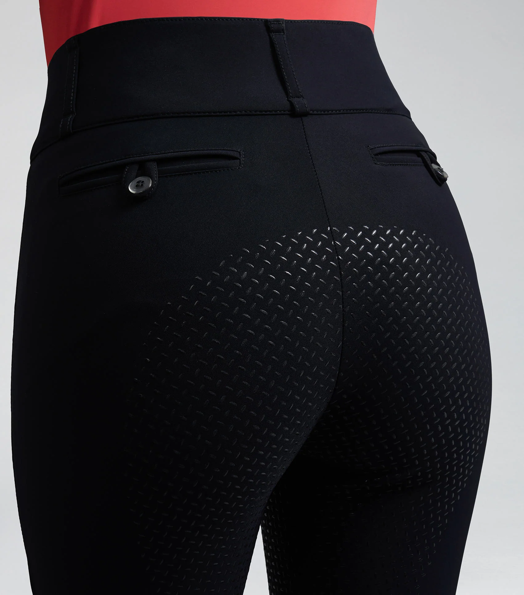 SALE - Carapello Ladies Full Seat Gel Riding Breeches Navy - Image 3