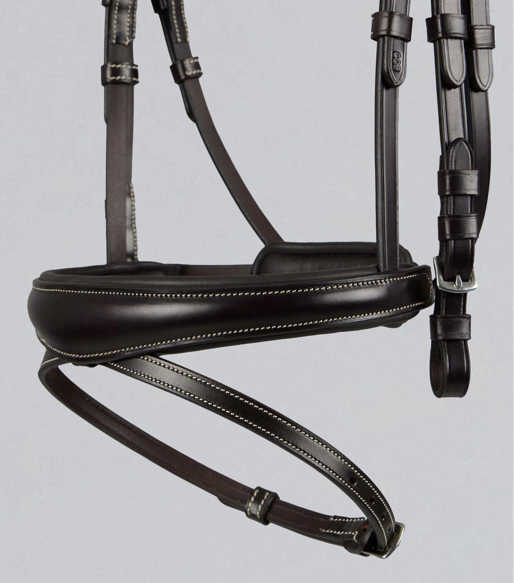Cassano Anatomical Snaffle Bridle with Flash Brown - Image 4