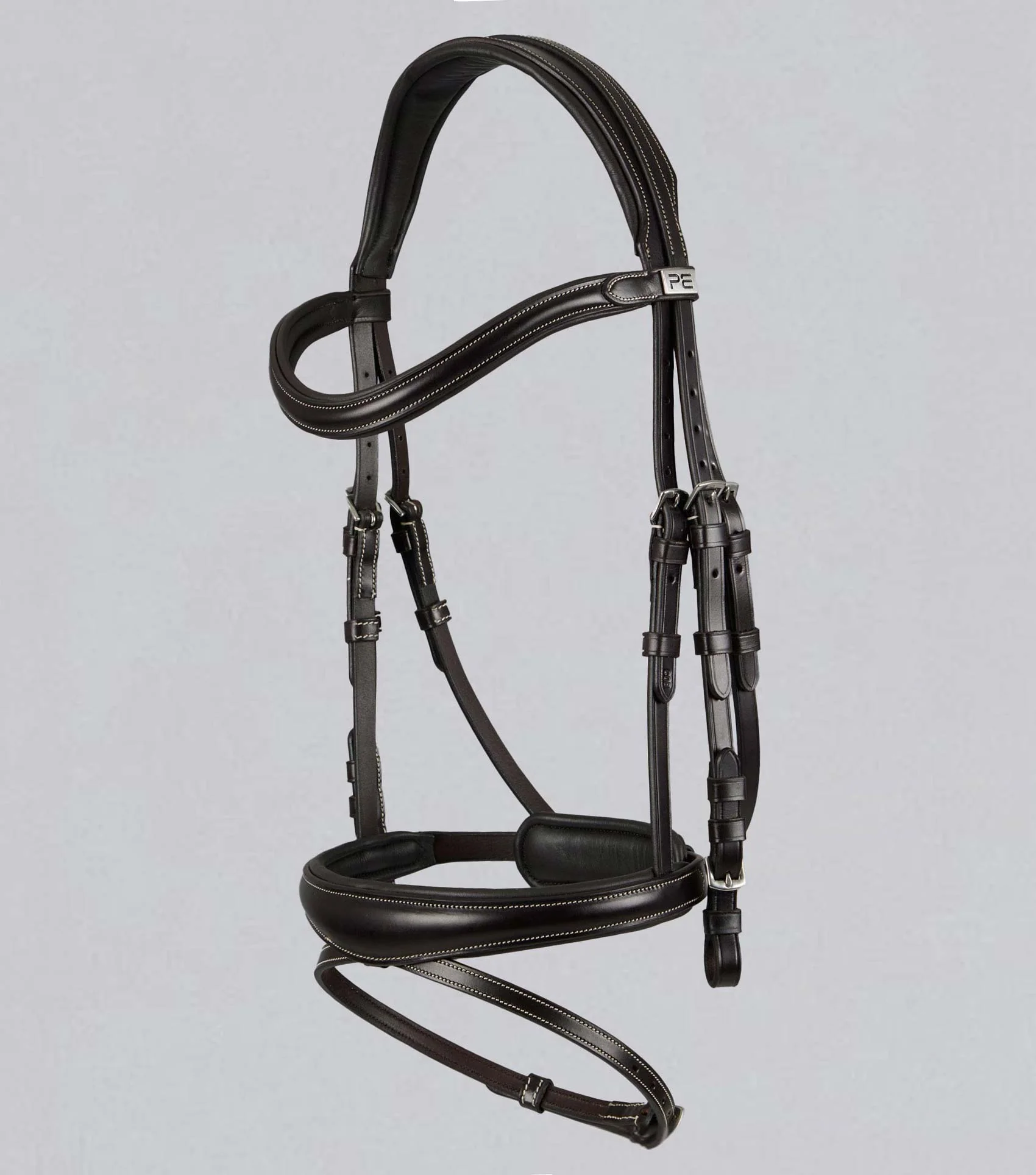 Cassano Anatomical Snaffle Bridle with Flash Brown - Image 5