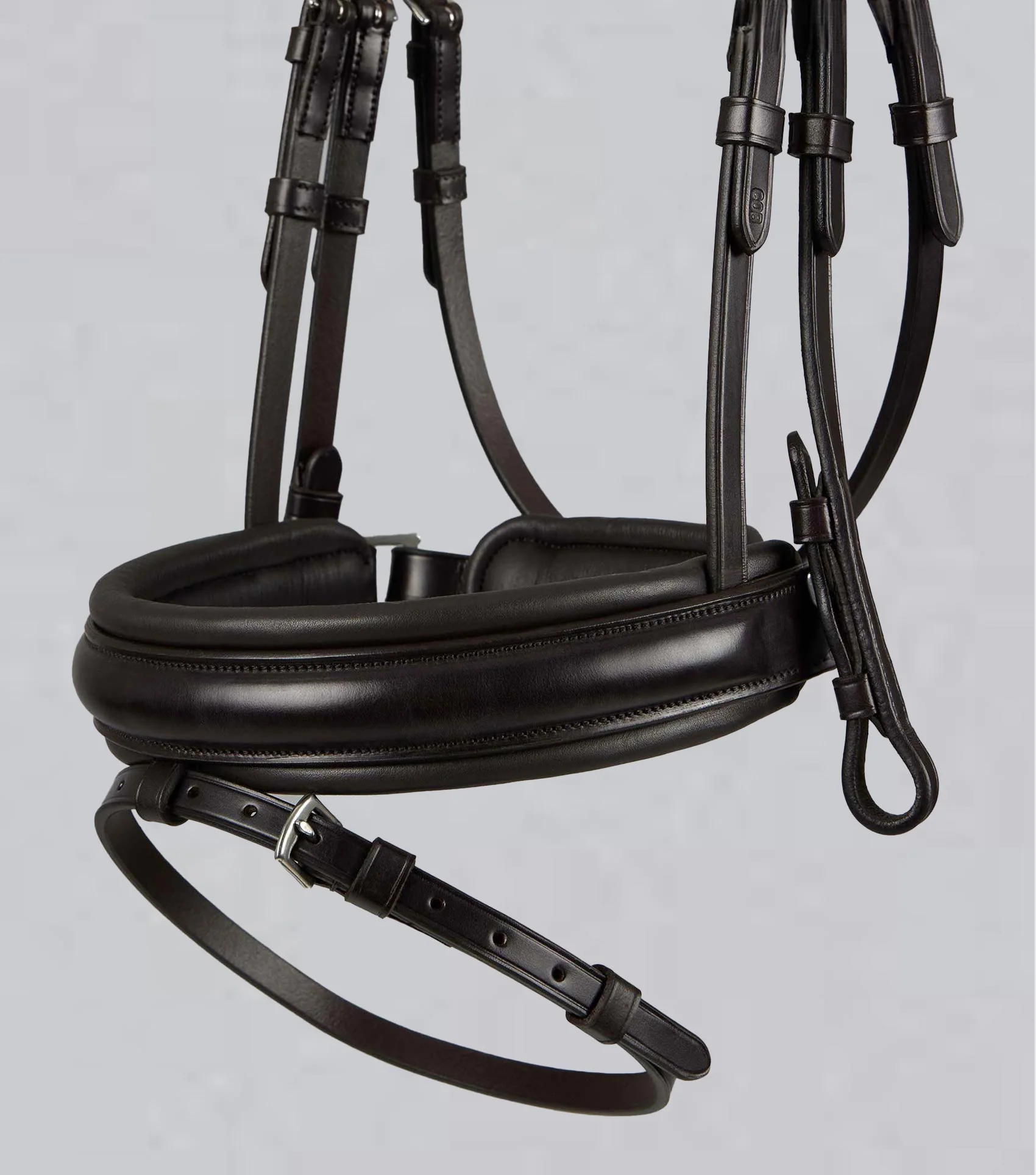 Castello Anatomical Snaffle Bridle with Flash Brown - Image 4