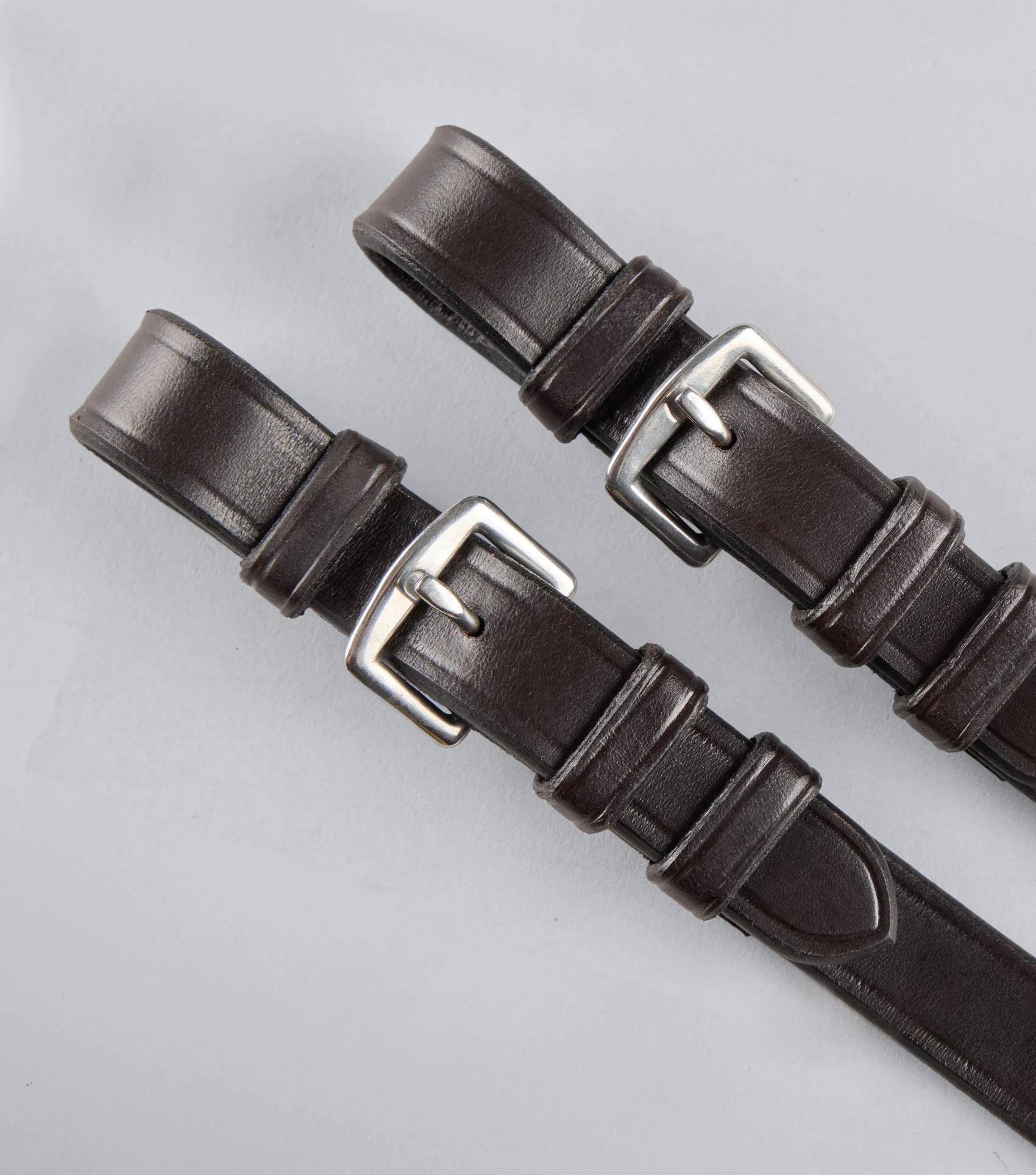 Cheek Pieces for Exercise / Racing Bridle Dark Havana - Image 4