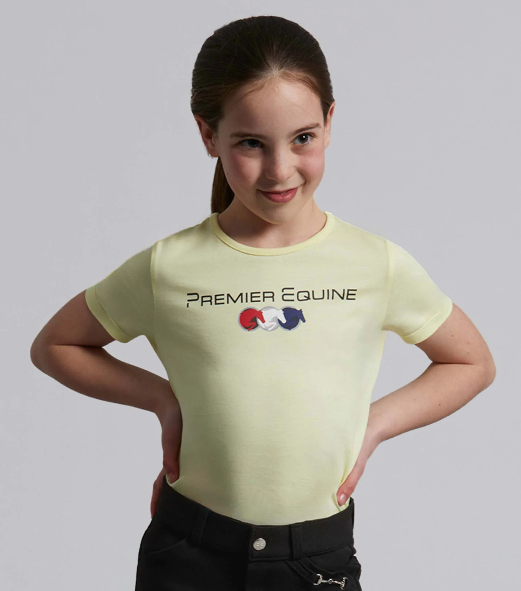 SALE - Chiaro Girls Cotton Riding T-Shirt Yellow