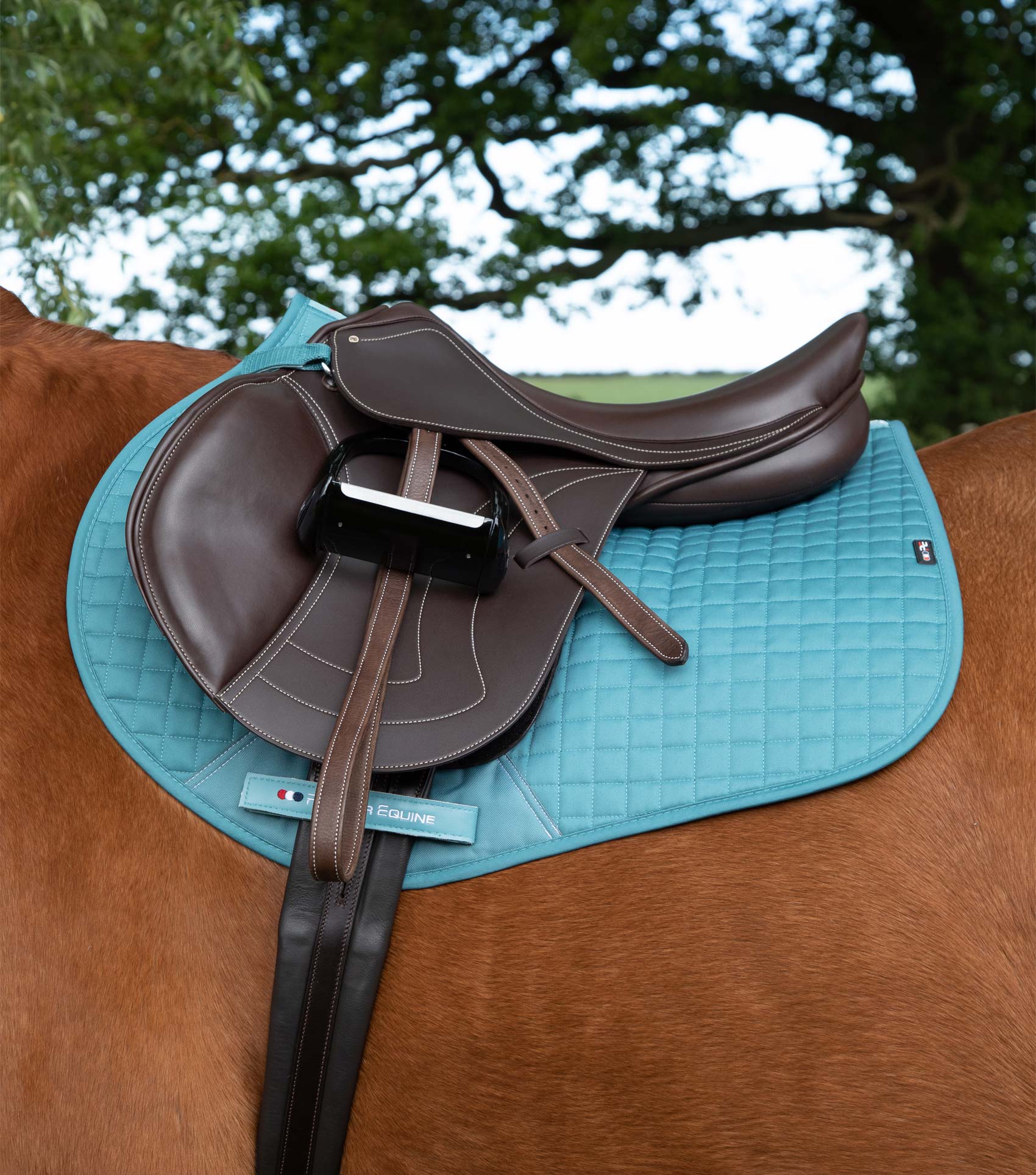 Close Contact Cotton GP/Jump Saddle Pad Turquoise - Image 2