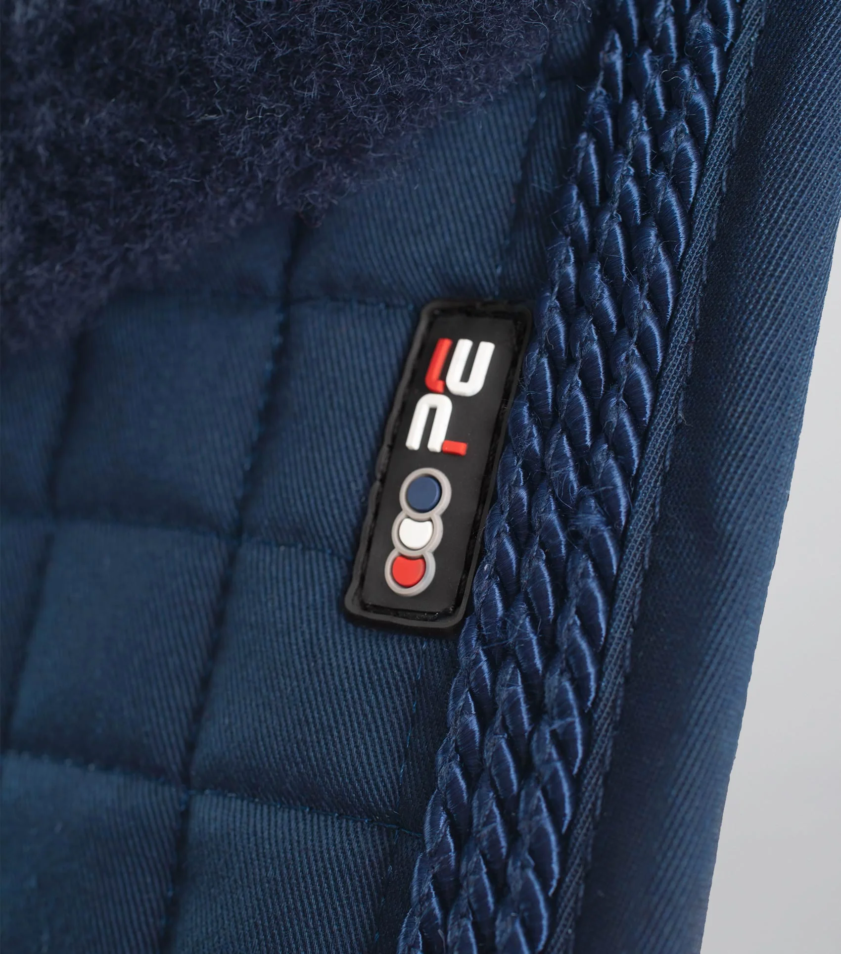 Close Contact Merino Wool European Saddle Pad - Dressage Square Navy/Navy Wool - Image 3