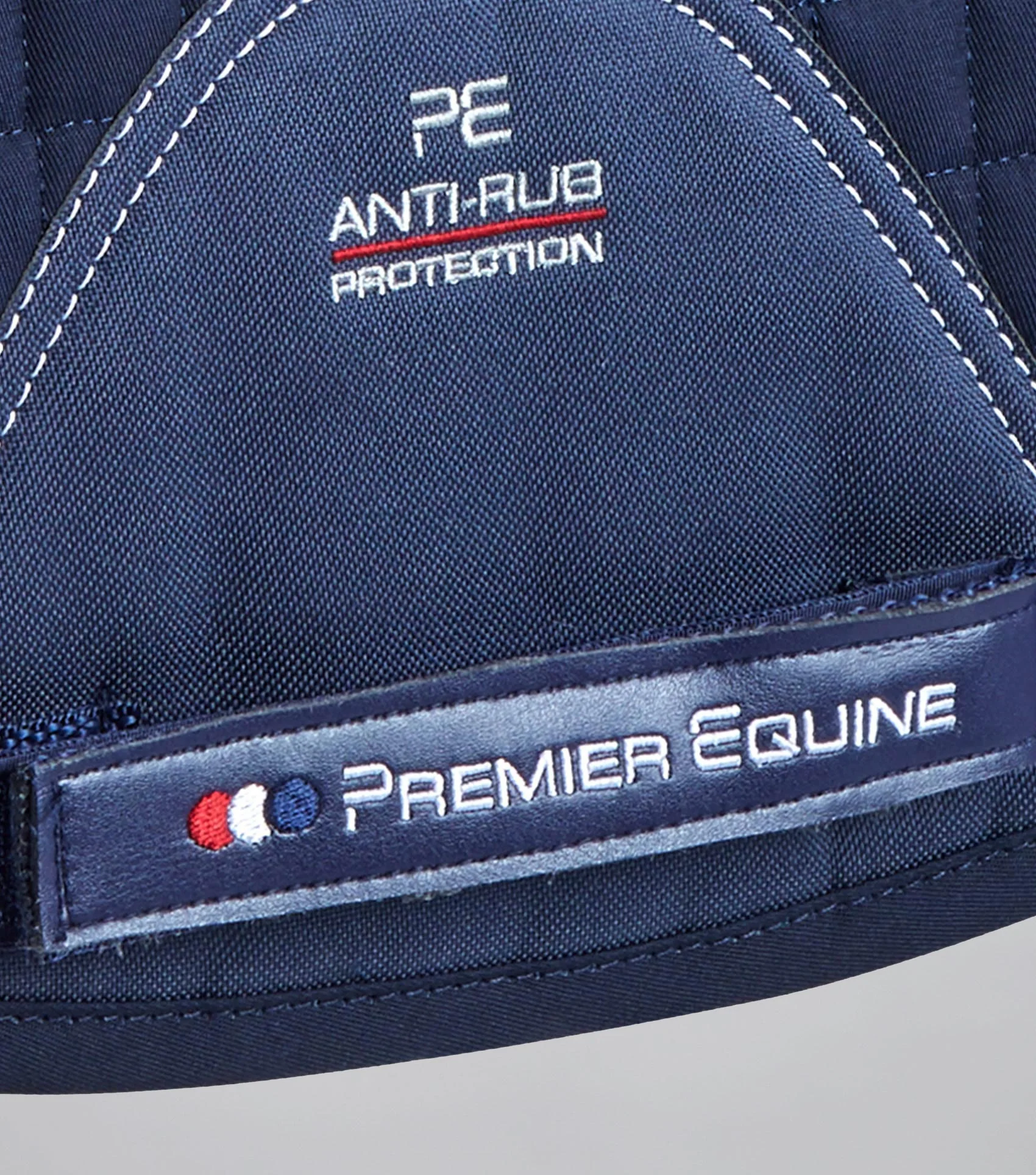Close Contact Merino Wool European Saddle Pad - GP/Jump Square Navy/Natural Wool - Image 5