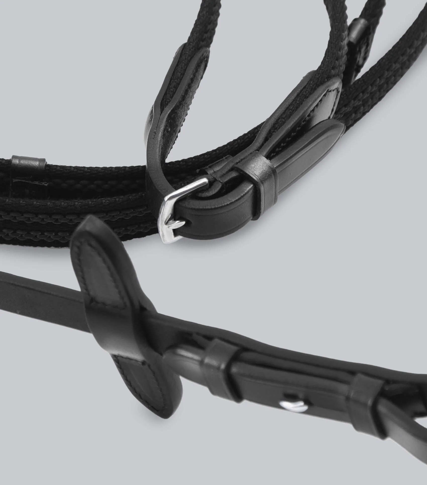 Domenico Web & Rubber Grip Reins Black - Image 4