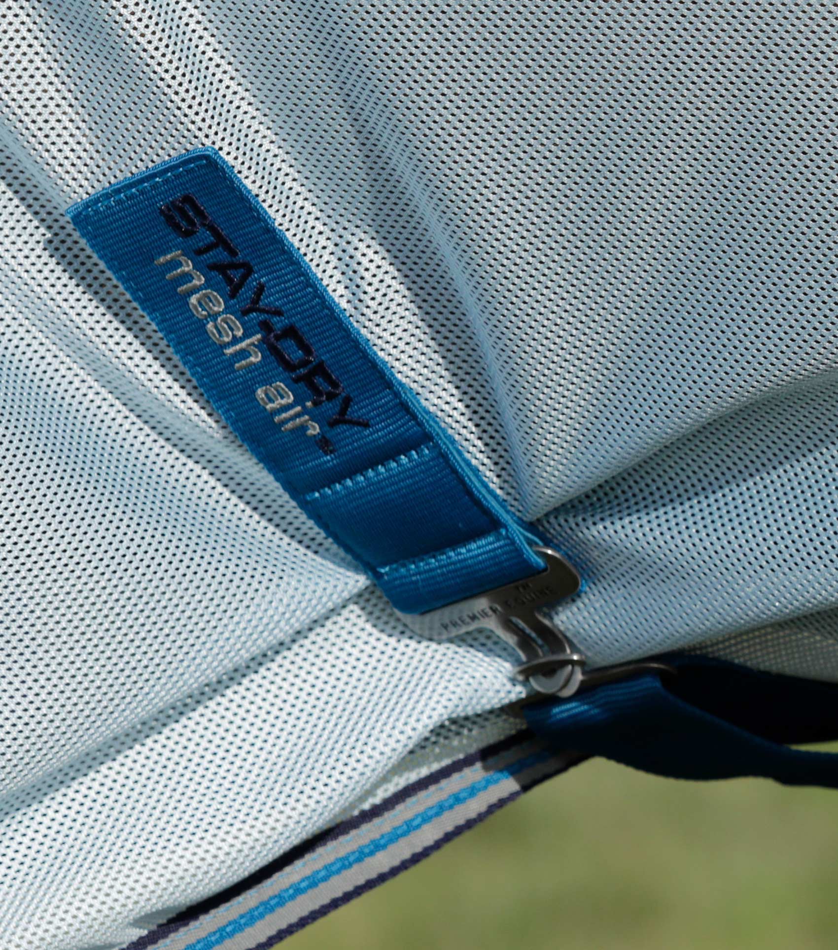 END OF SEASON SALE - Stay-Dry Mesh Air Fly Rug with Surcingles Blue - Image 5