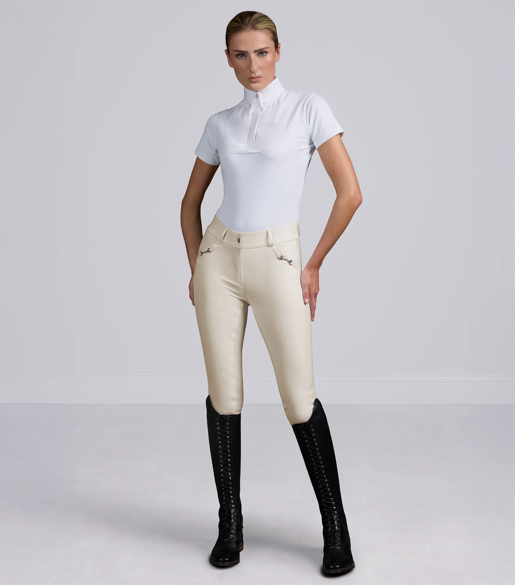EX DISPLAY - Filetto Womens Gel Full Seat Riding Breeches Vanilla