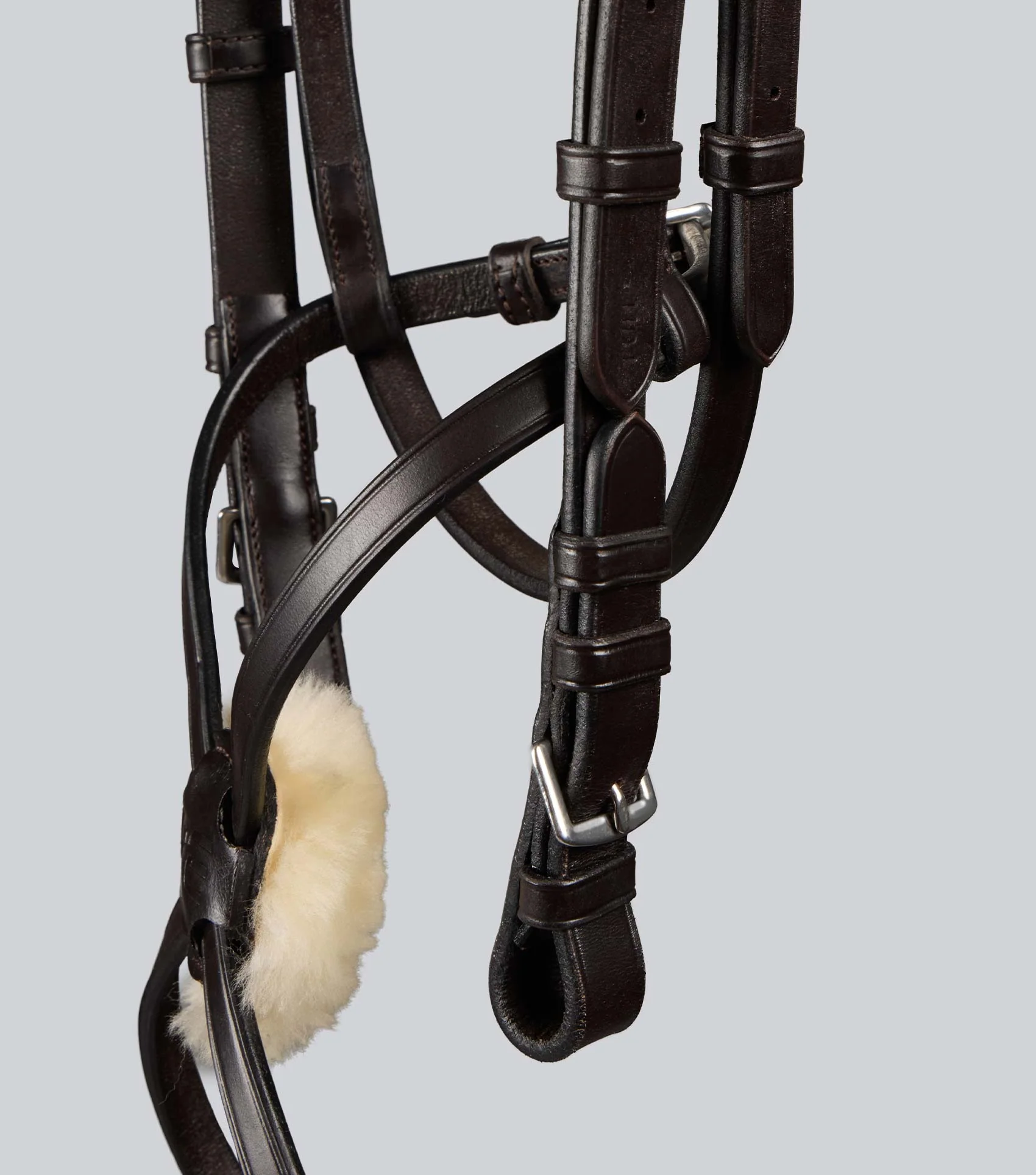 Exercise/Racing Bridle with Grackle Dark Havana - Image 6