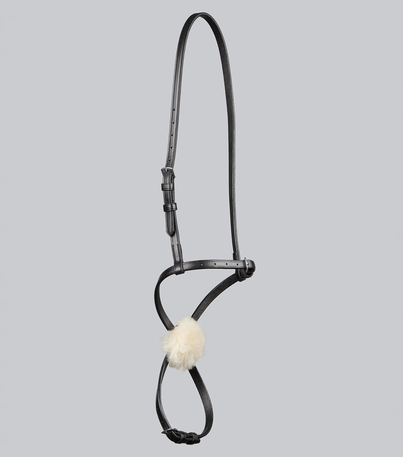 Grackle Noseband for Racing Bridle Black - Image 2
