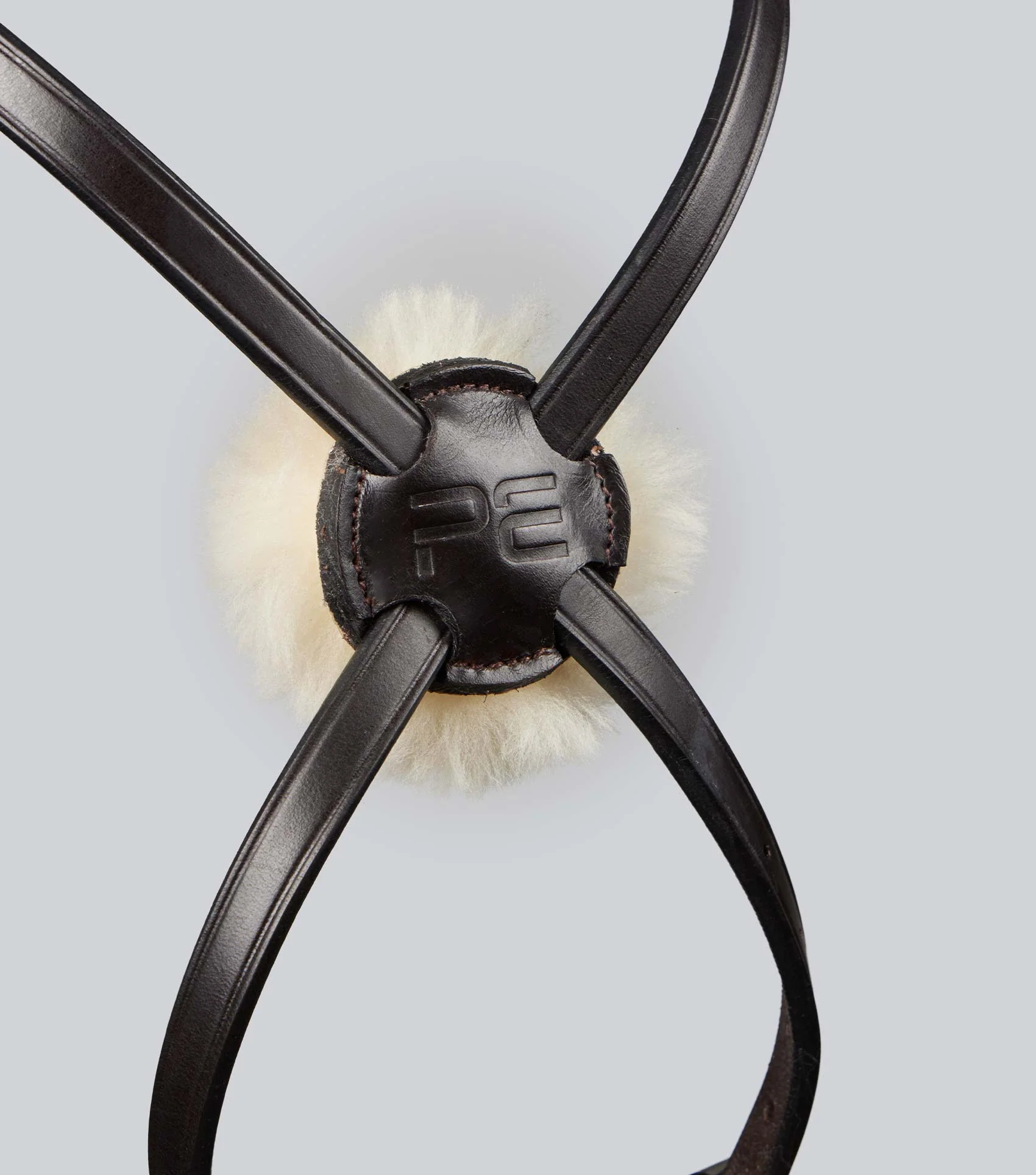 Leather & Sheepskin Noseband Protector Dark Havana - Image 4