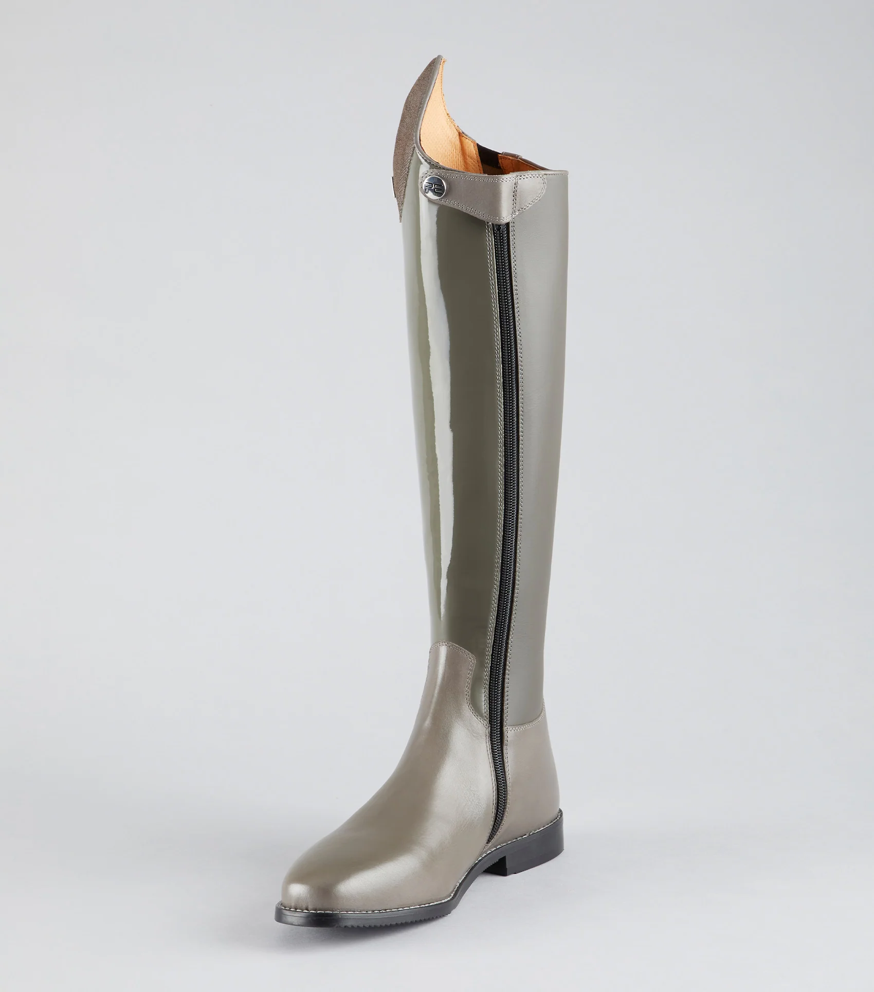 Levade Womens Leather Dressage Tall Riding Boots Grey - Image 3