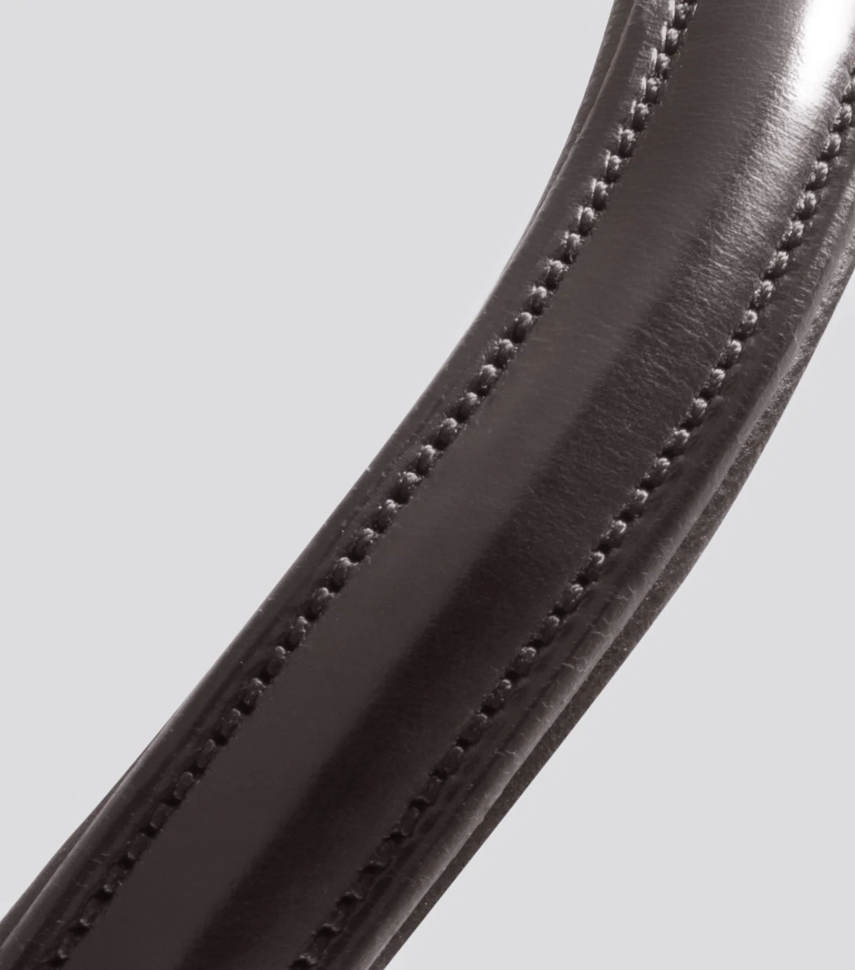 Liscio Plain Shaped Leather Browband Brown - Image 3