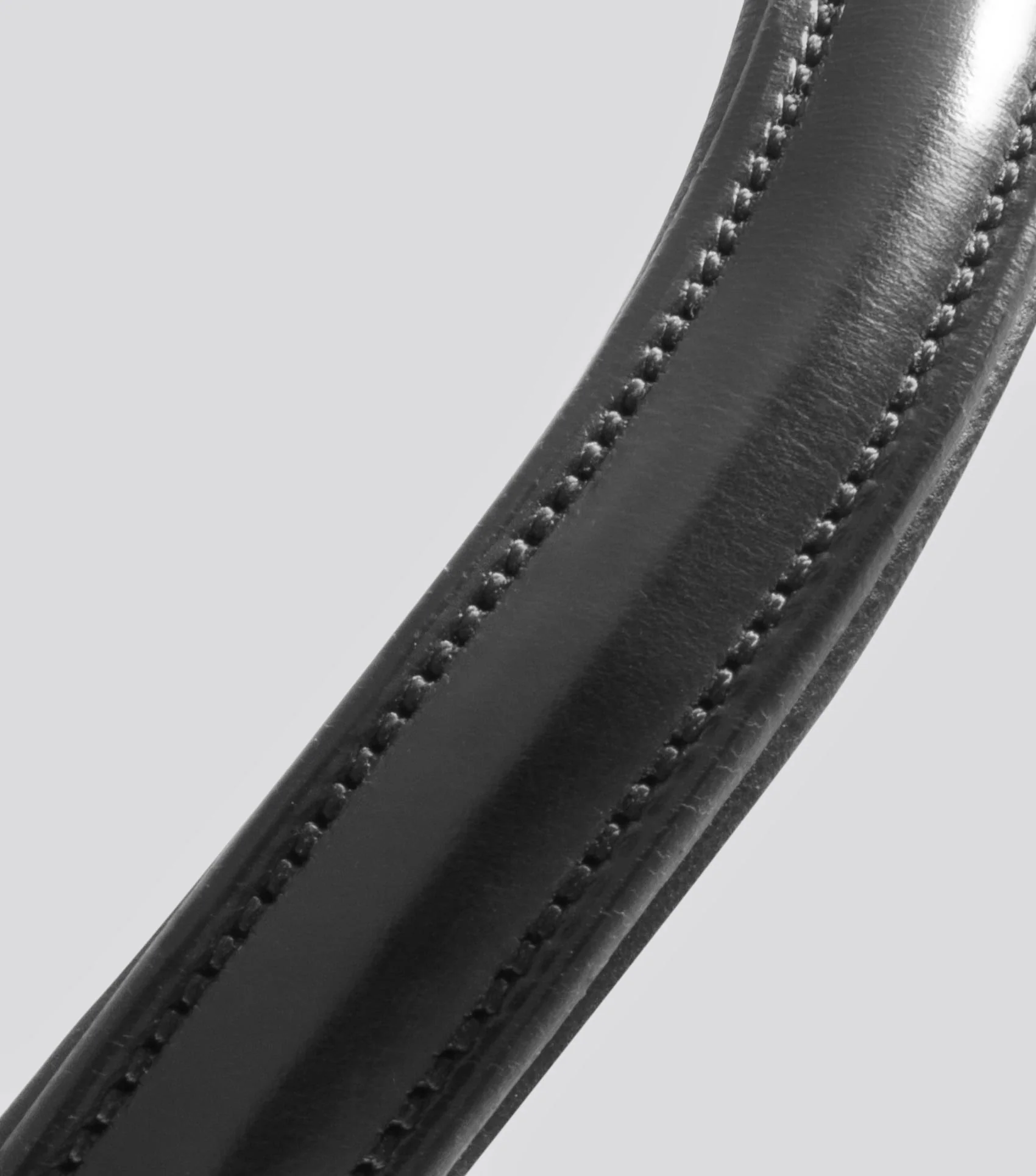 Liscio Plain Shaped Leather Browband Black - Image 3