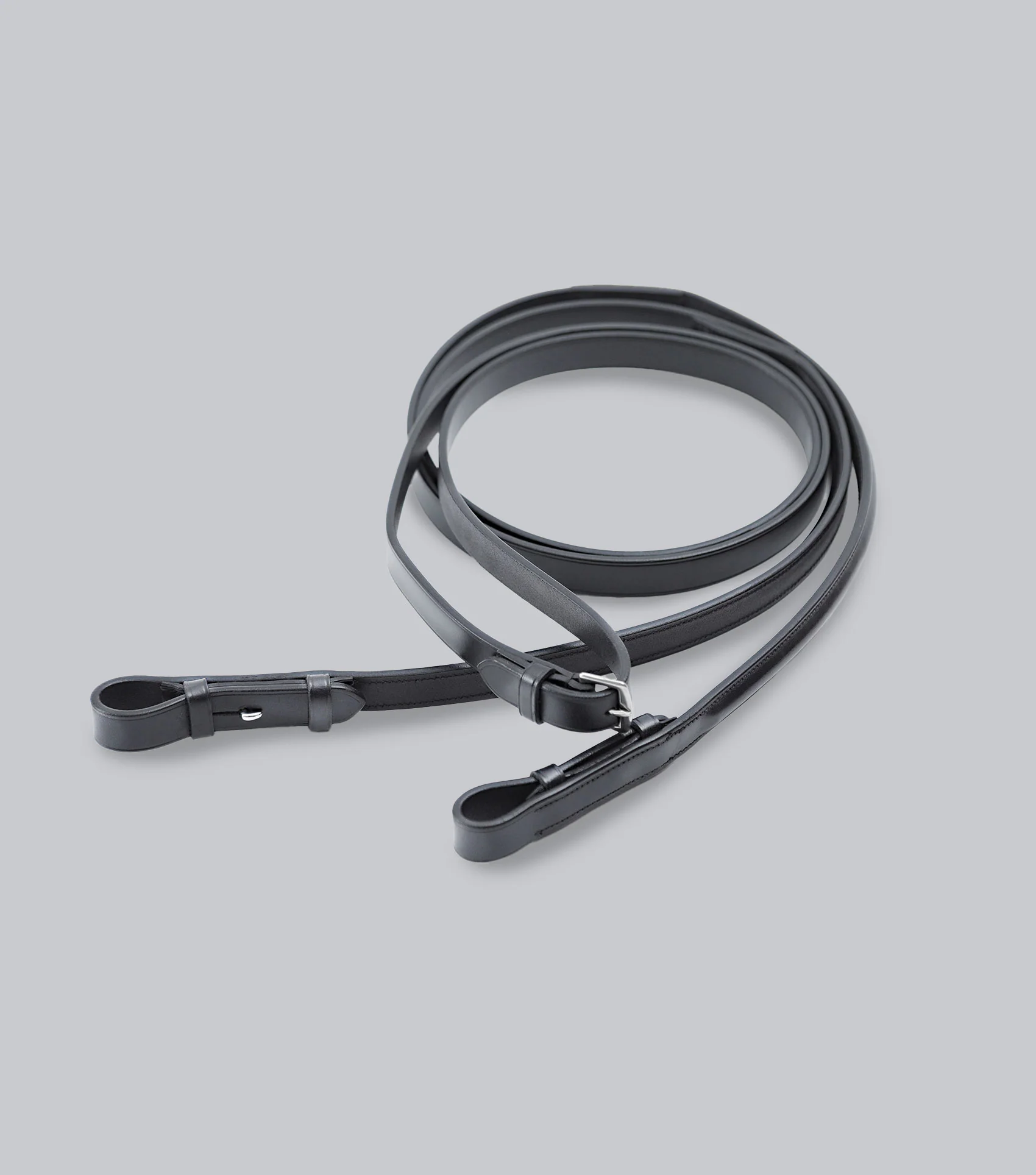 Luigi Plain Leather Reins Black - Image 3