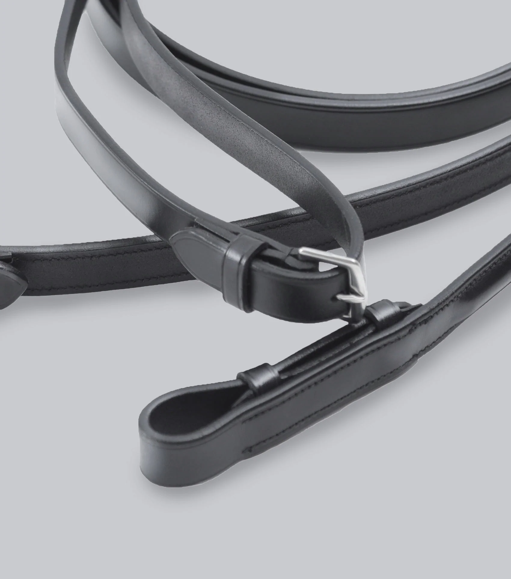 Luigi Plain Leather Reins Black - Image 4
