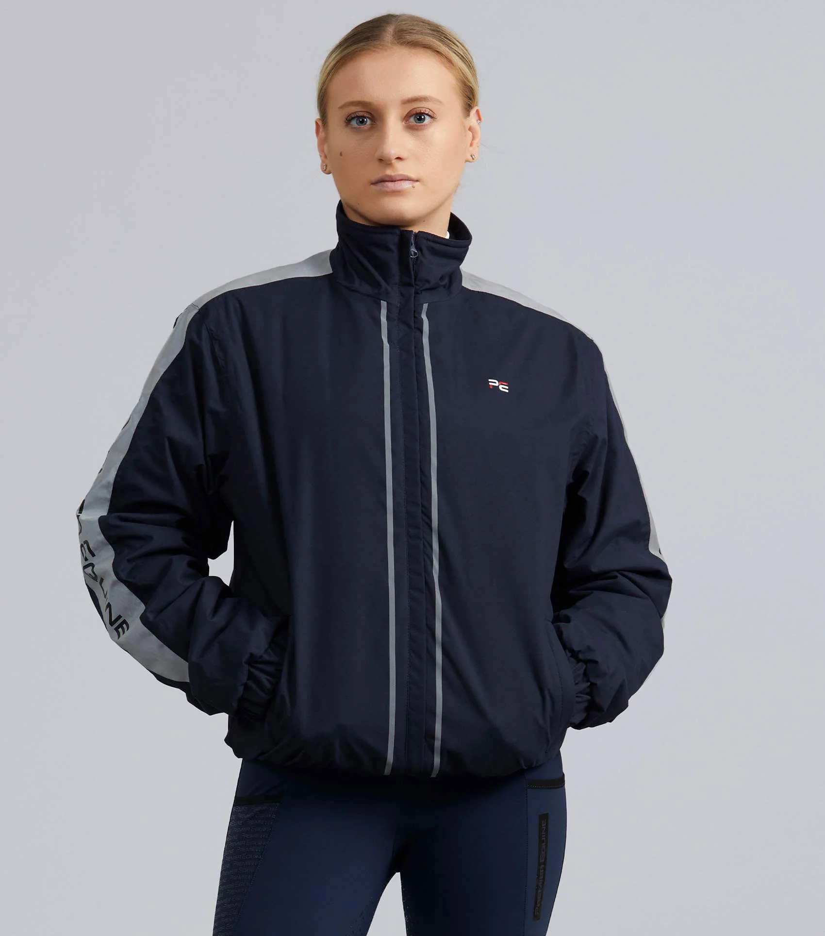 Lumen Reflective Unisex Riding Jacket Navy