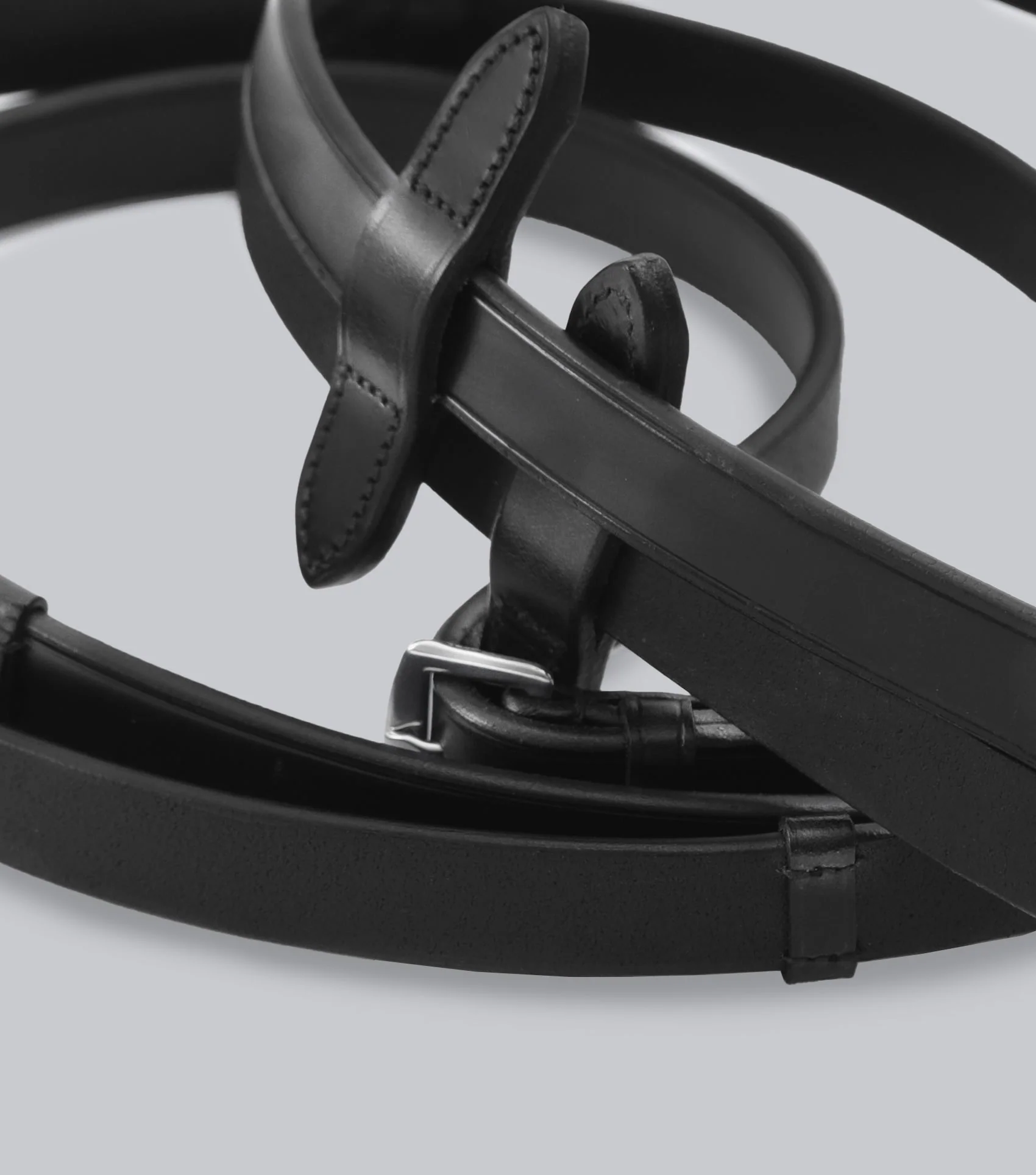 Matteo Leather Grip Reins Black - Image 4