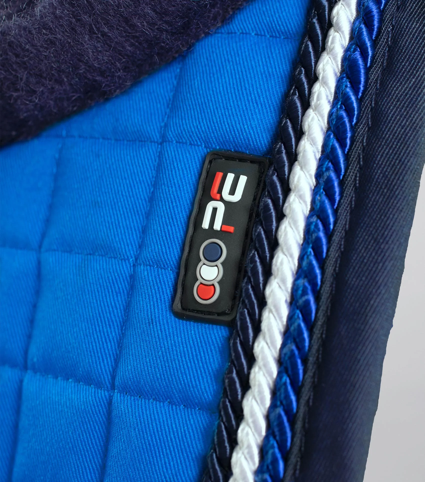 Close Contact Merino Wool European Saddle Pad - Dressage Square Royal Blue/Navy Wool - Image 3