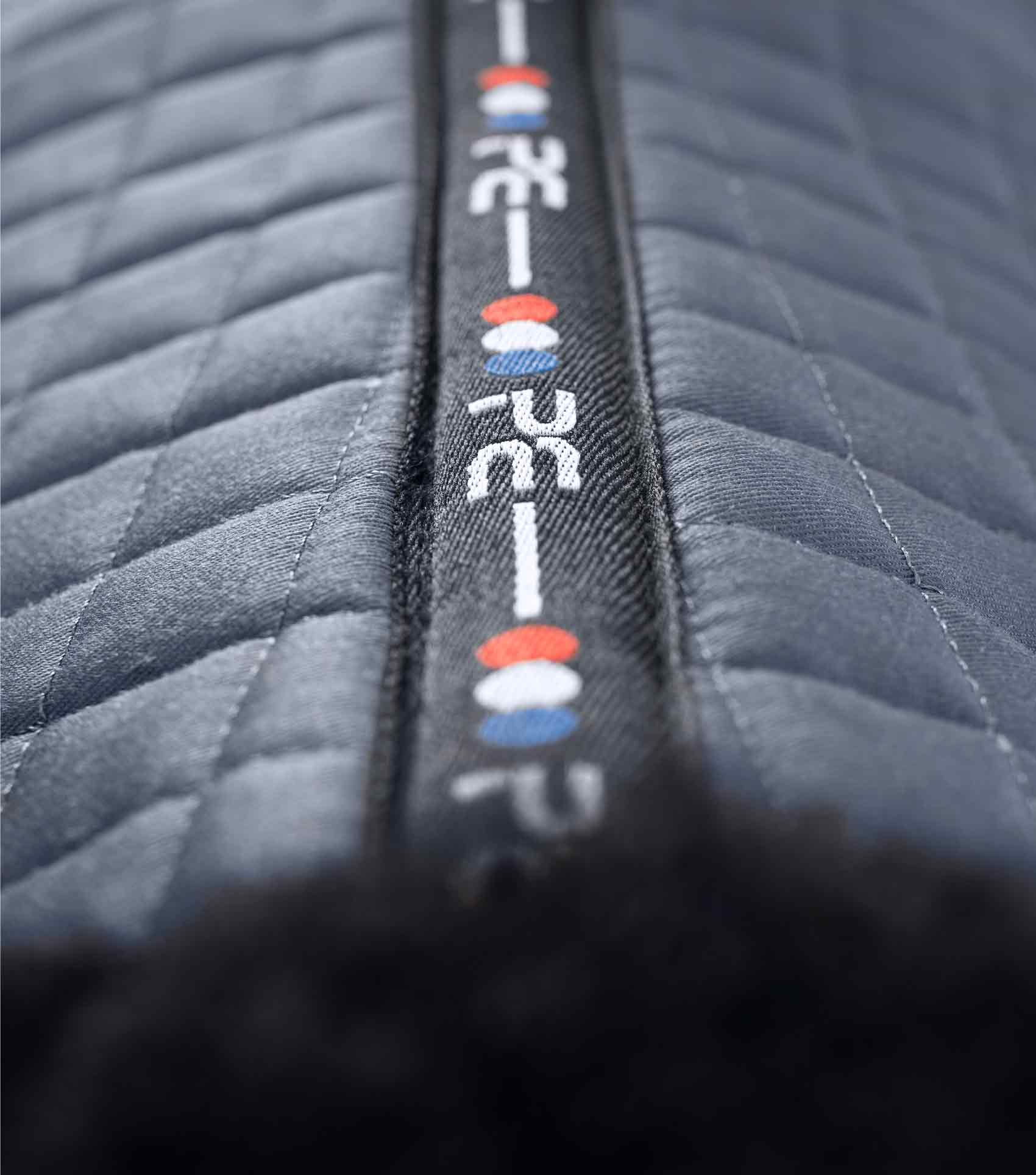 Merino Wool Saddle Pad - GP/Jump Numnah Grey/Black Wool - Image 6
