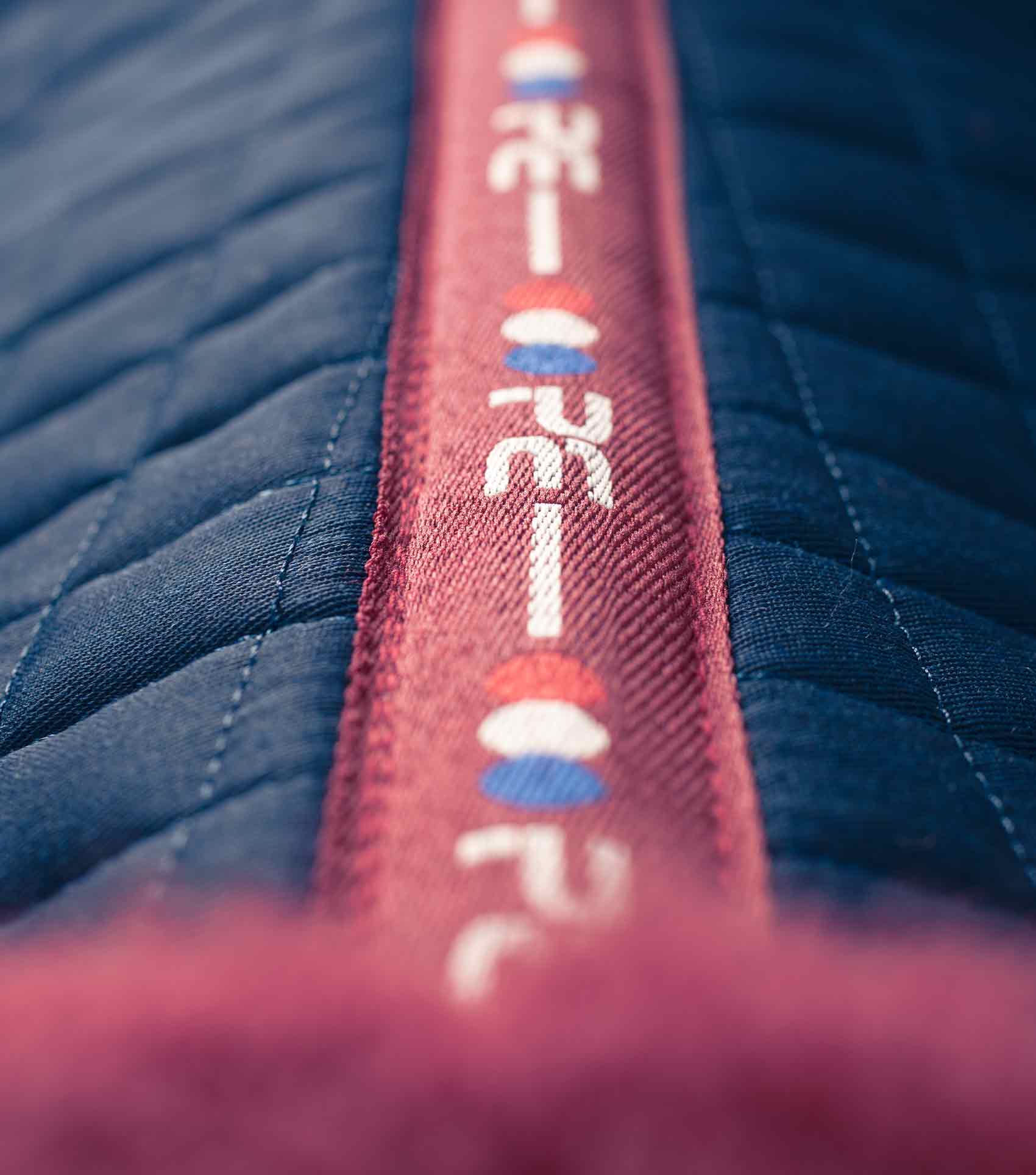 Merino Wool Saddle Pad - GP/Jump Numnah Navy/Burgundy Wool - Image 6