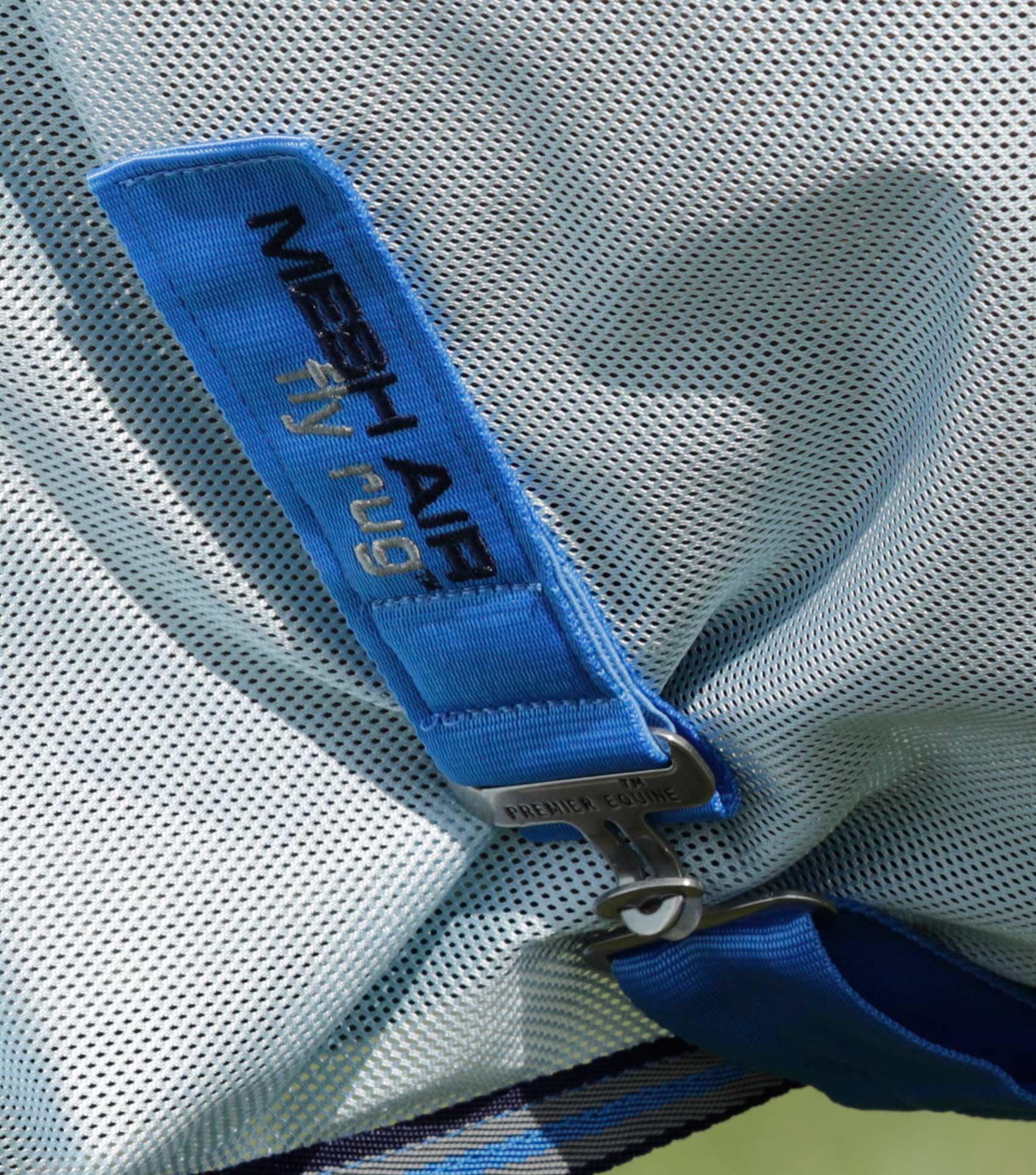 END OF SEASON SALE - Mesh Air Fly Rug with Surcingles Blue - Image 5
