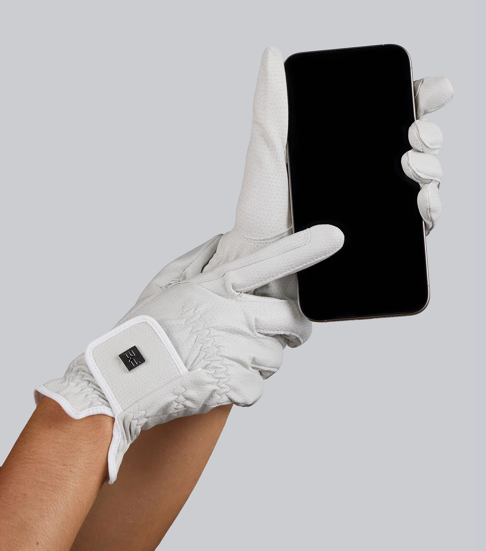Metaro Competition Riding Gloves White - Image 2