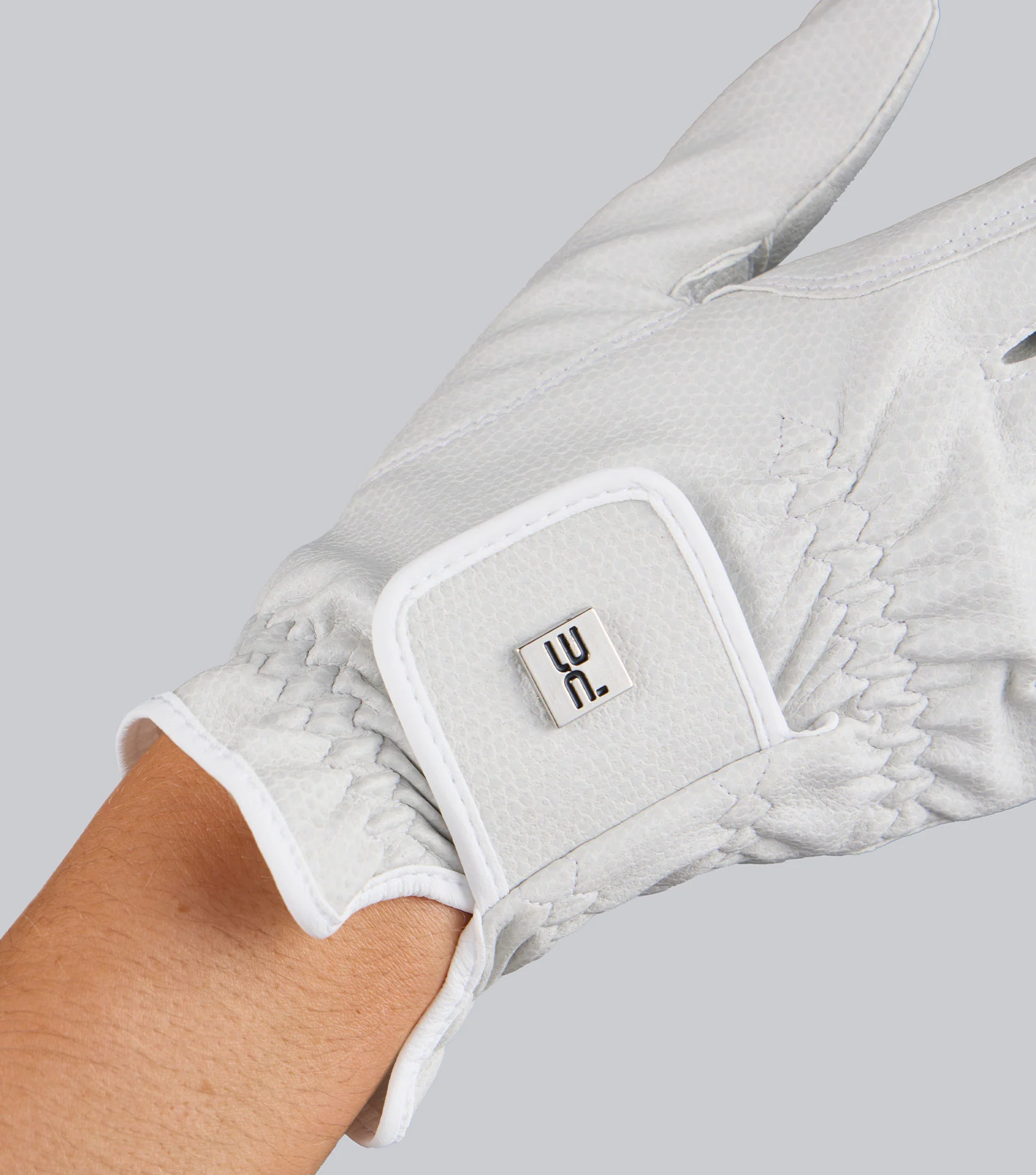Metaro Competition Riding Gloves White - Image 3