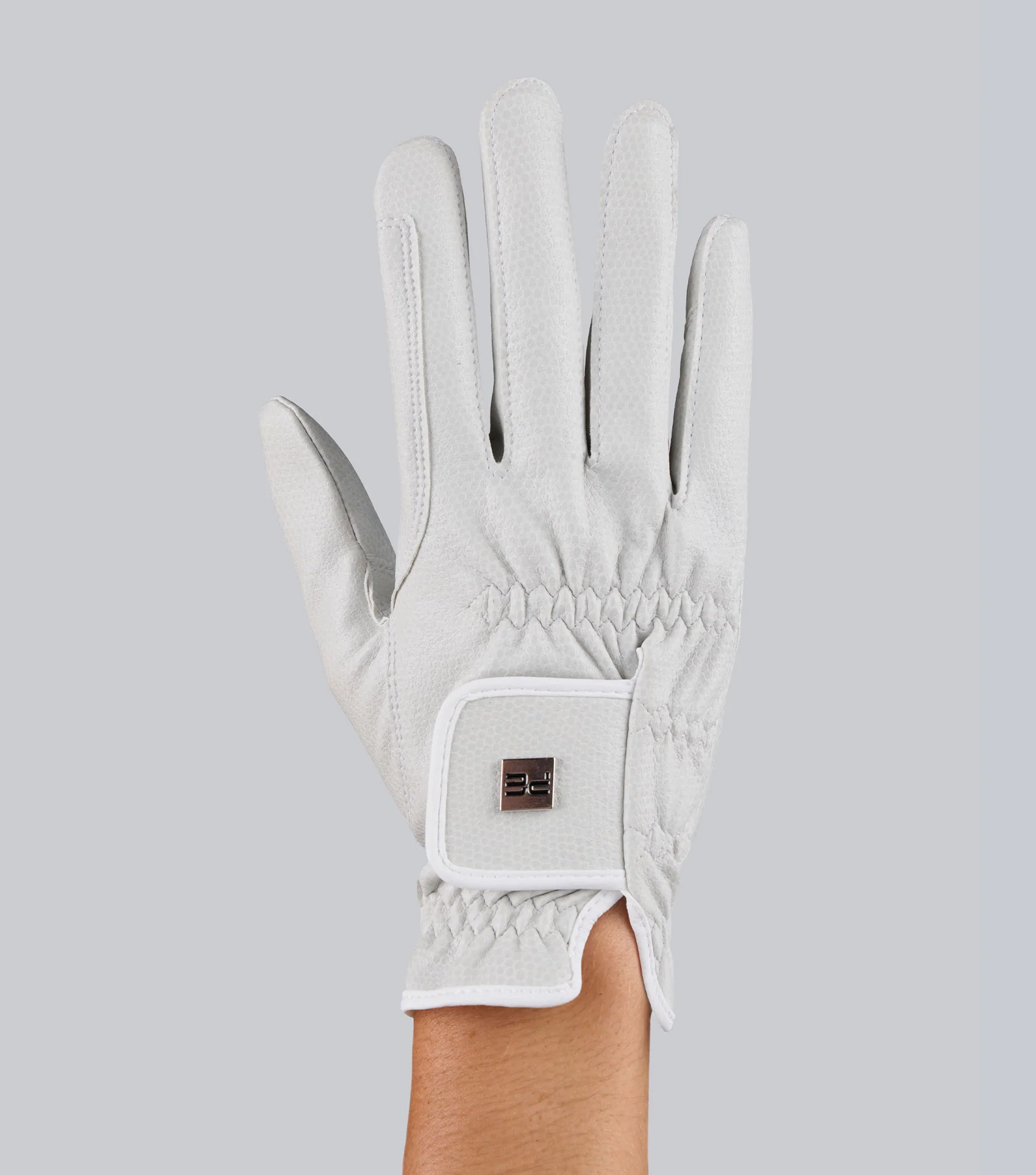 Metaro Competition Riding Gloves White - Image 5