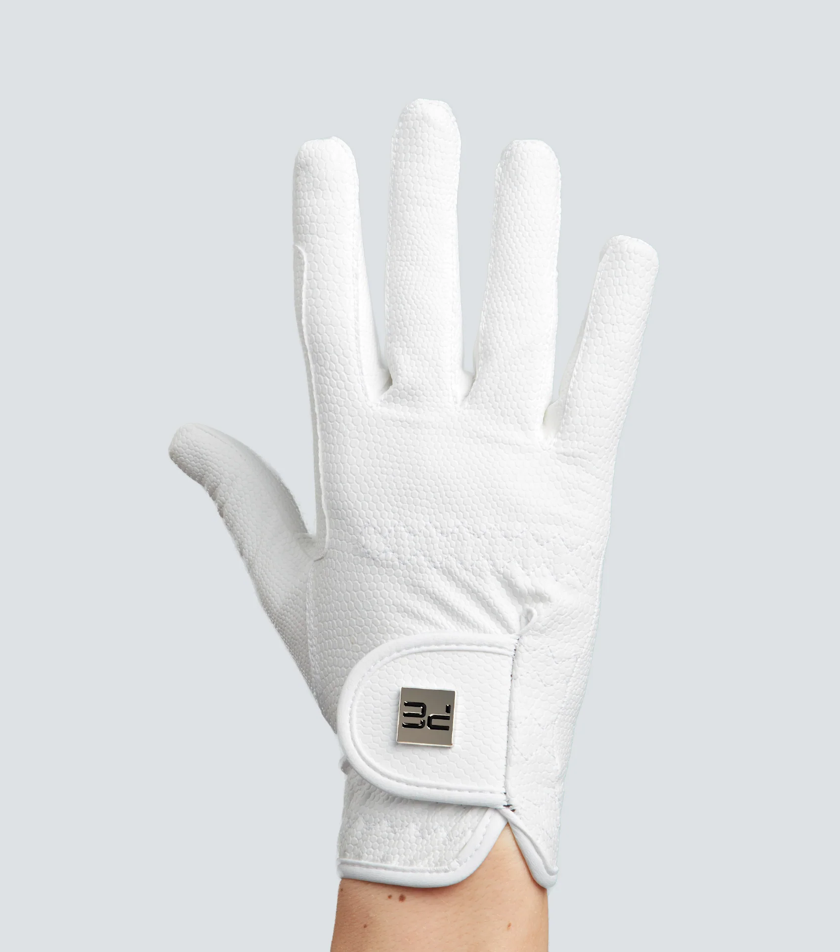 SALE Metaro Ladies Competition Riding Gloves White - Image 3
