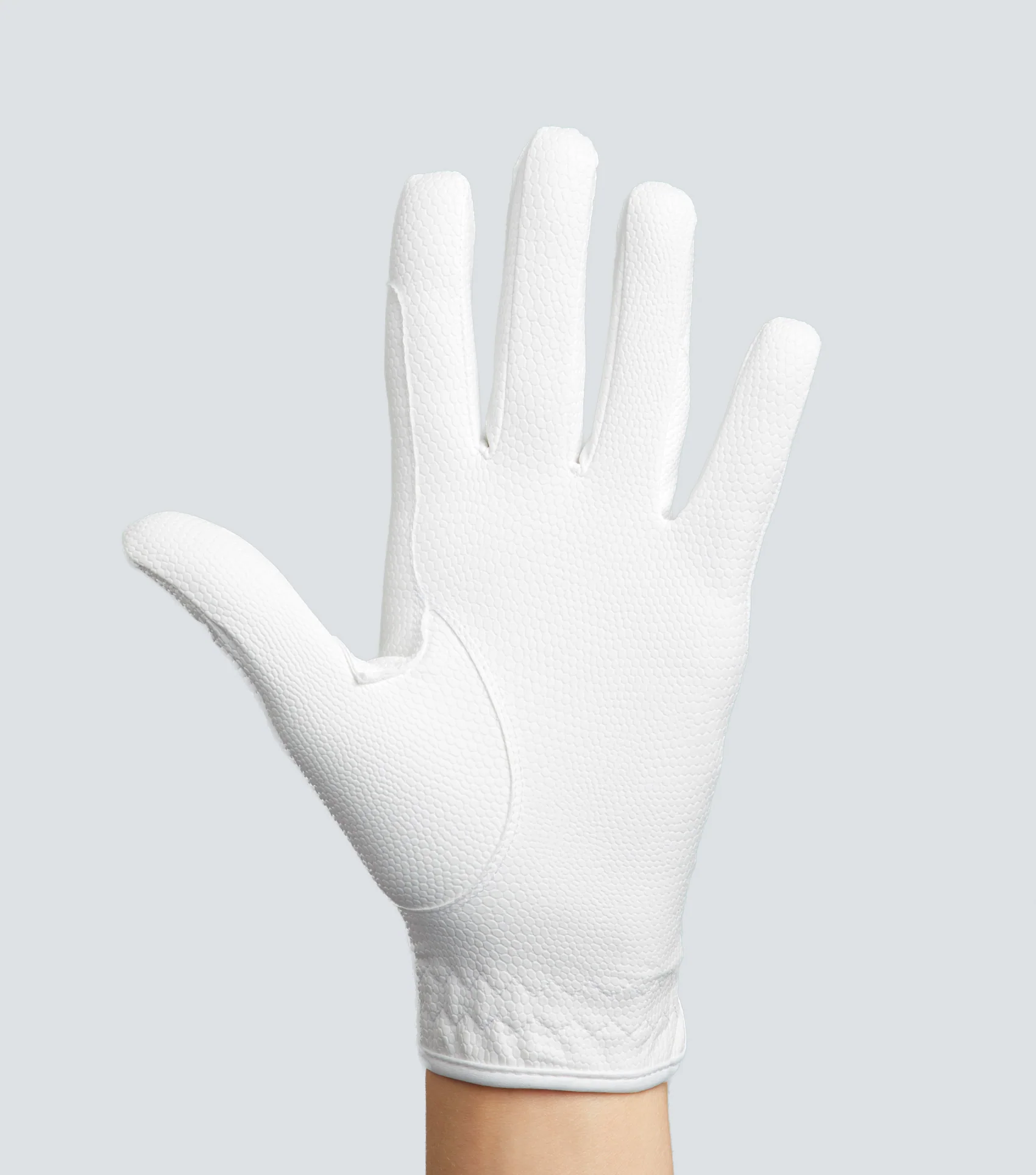 SALE Metaro Ladies Competition Riding Gloves White - Image 4