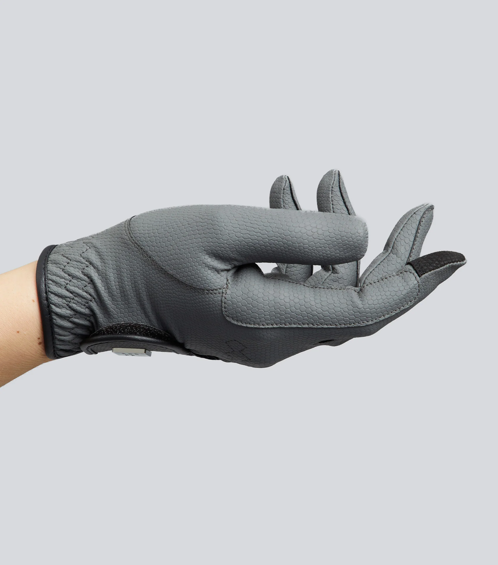 SALE Metaro Ladies Riding Gloves Grey - Image 4