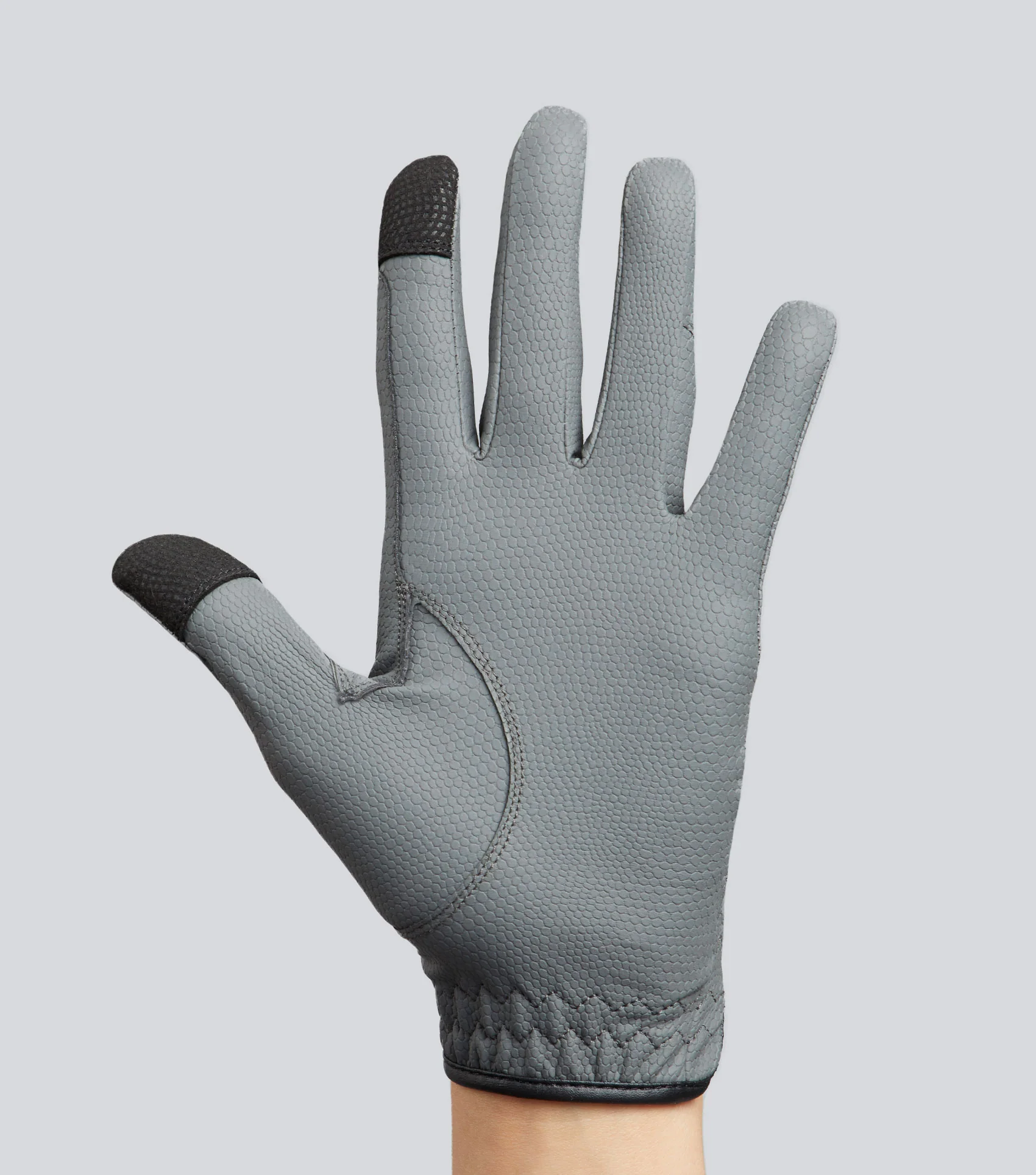 SALE Metaro Ladies Riding Gloves Grey - Image 6