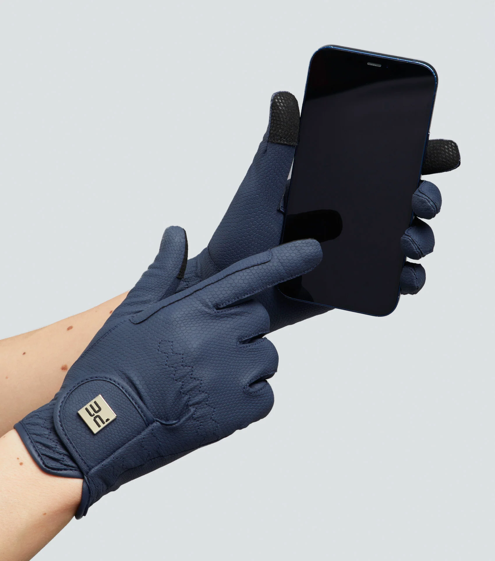 SALE Metaro Ladies Riding Gloves Navy - Image 2