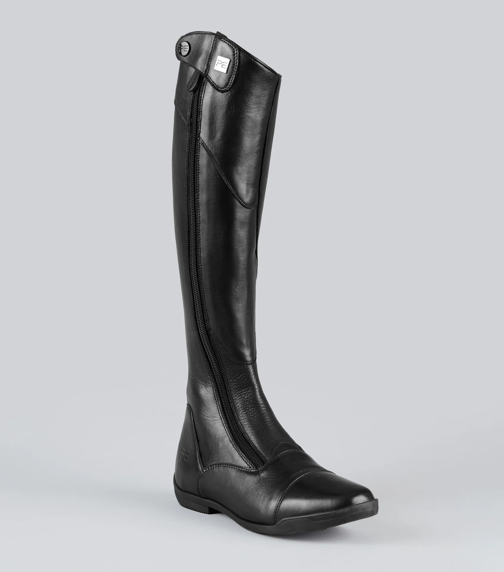 Modus Womens Leather Dress Tall Riding Boots Black