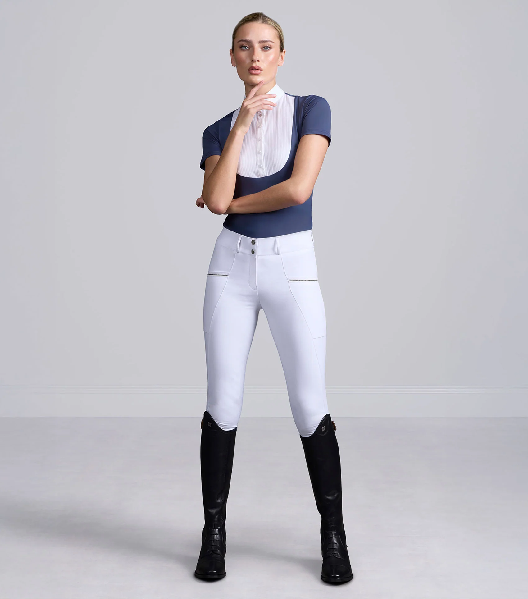SALE - Ofena Womens Full Seat Competition Riding Breeches White