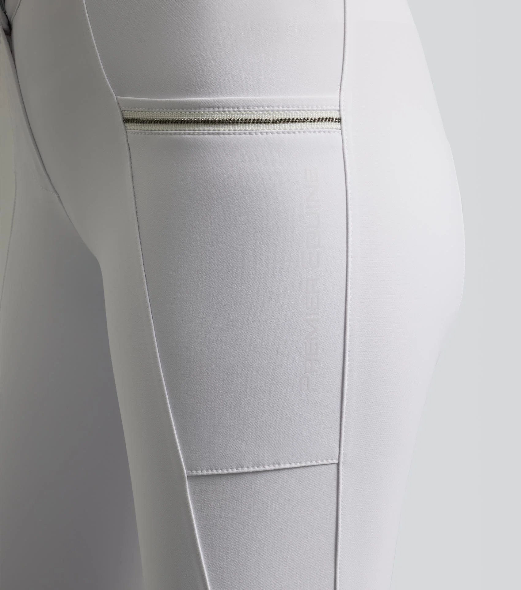 SALE - Ofena Womens Gel Knee Competition Riding Breeches White - Image 3