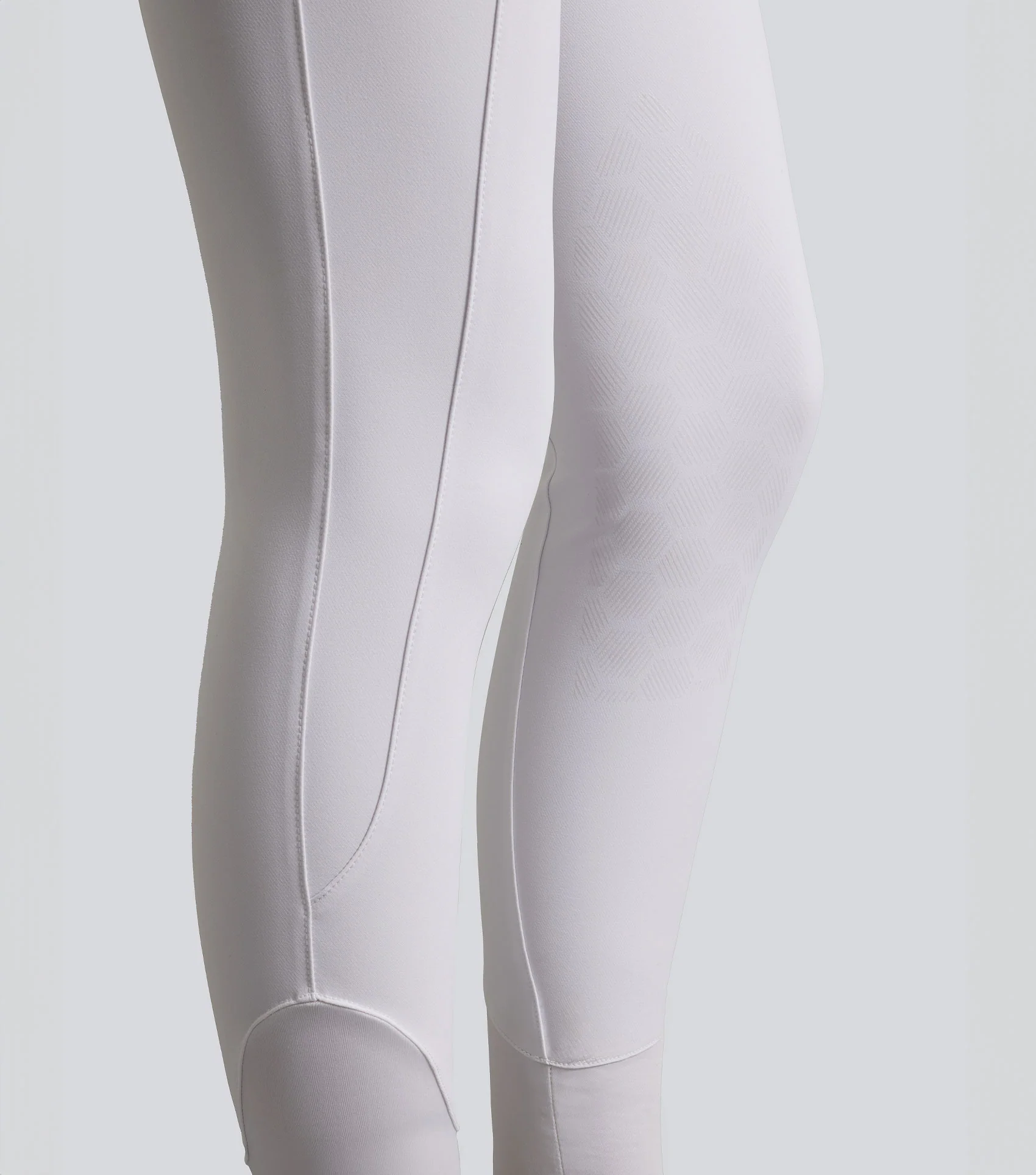 SALE - Ofena Womens Gel Knee Competition Riding Breeches White - Image 4