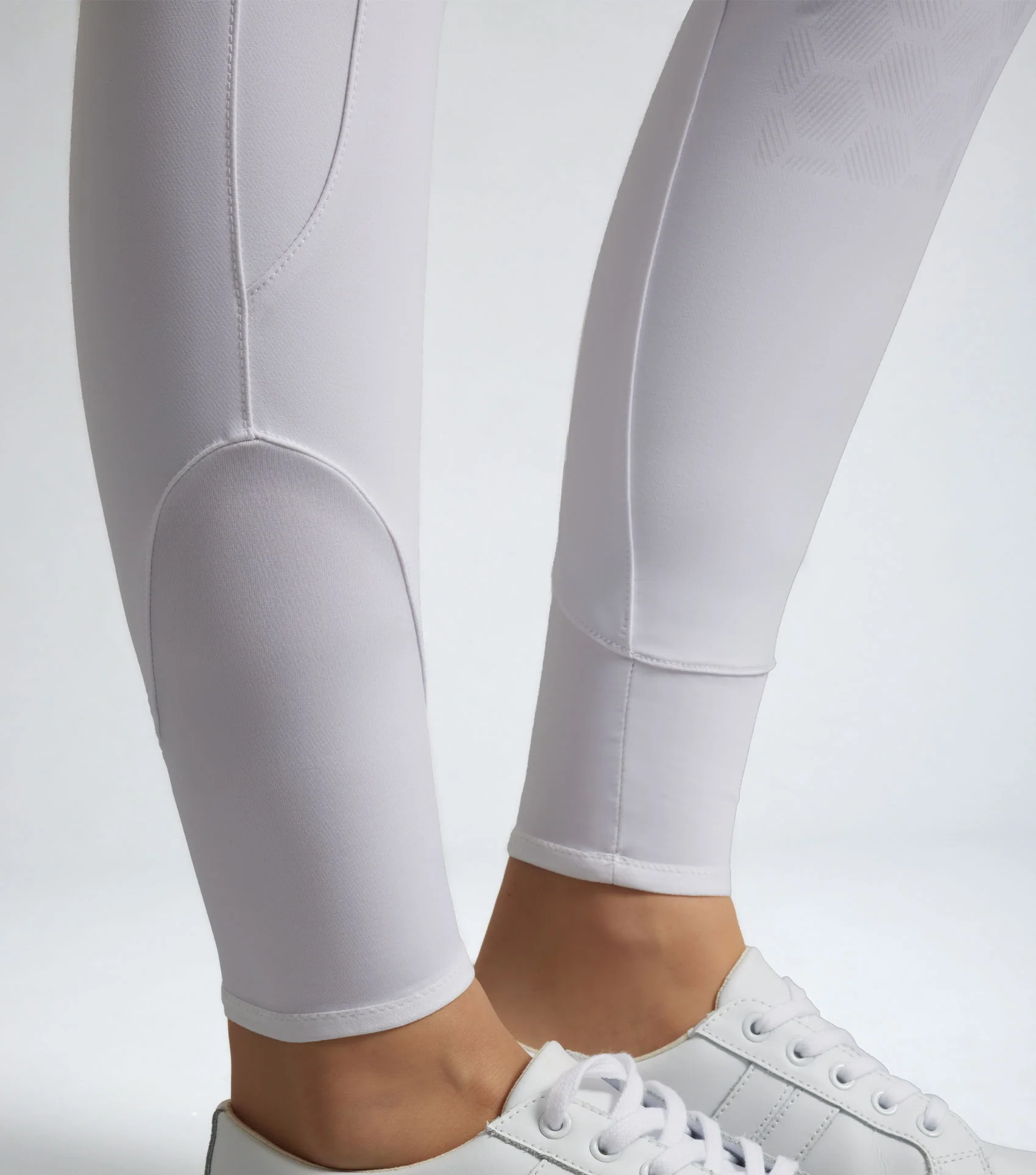 SALE - Ofena Womens Gel Knee Competition Riding Breeches White - Image 5