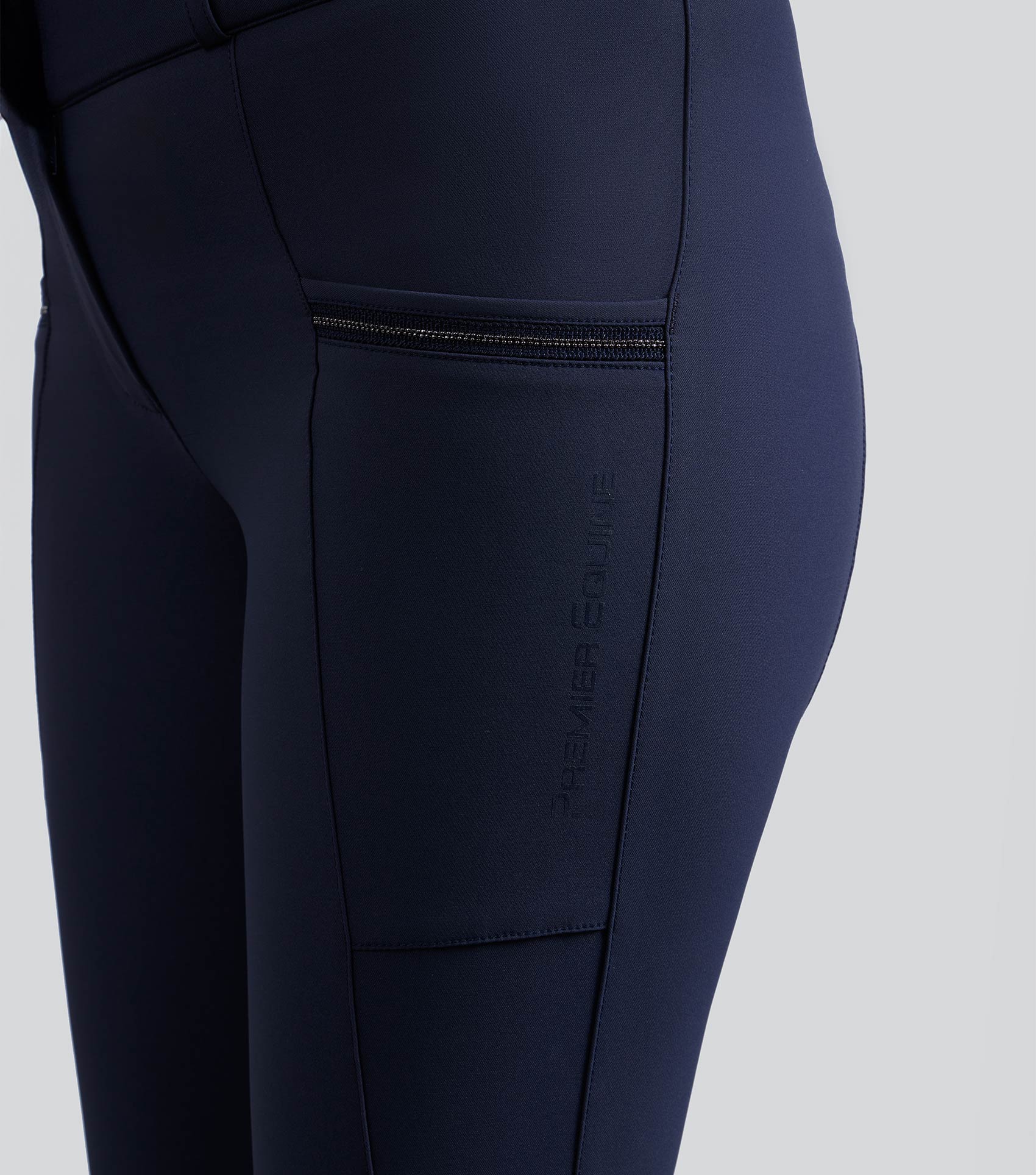SALE - Ofena Womens Gel Knee Riding Breeches Navy - Image 3